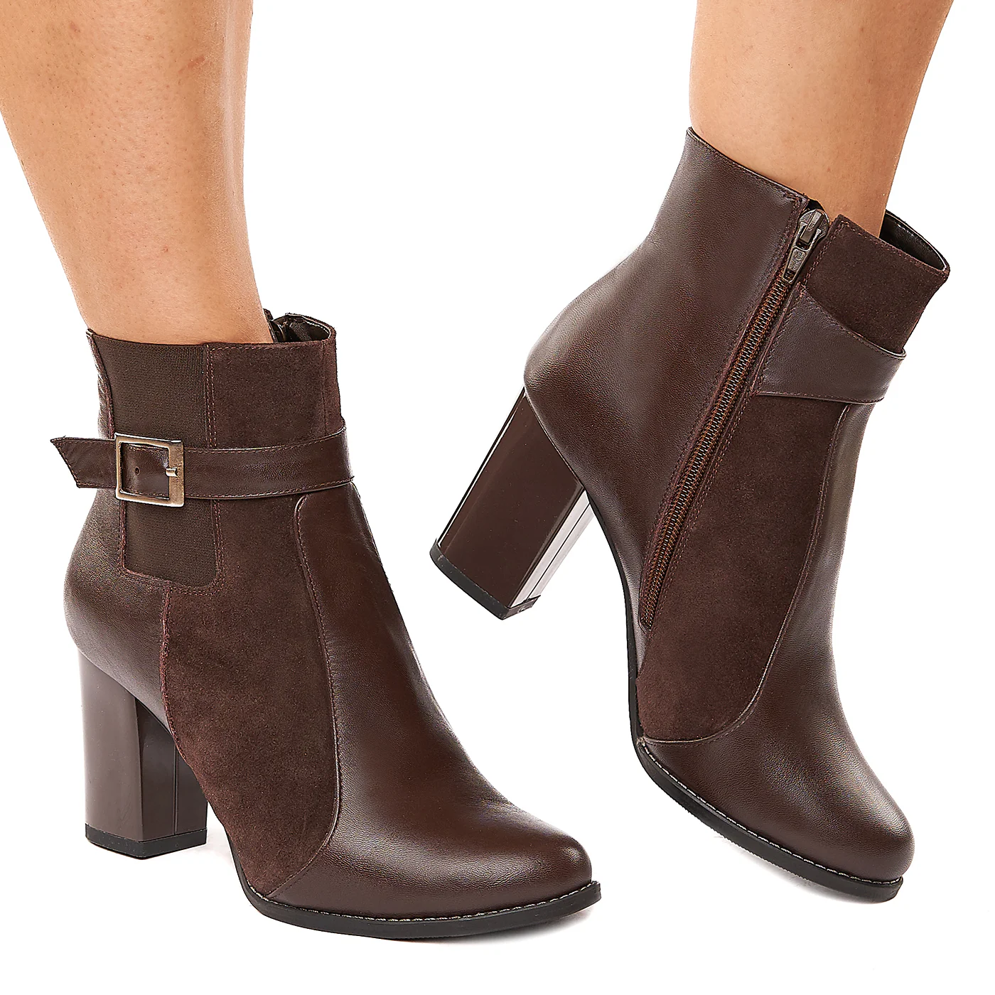 Botine dama maro din piele naturala 6138 - Image 2