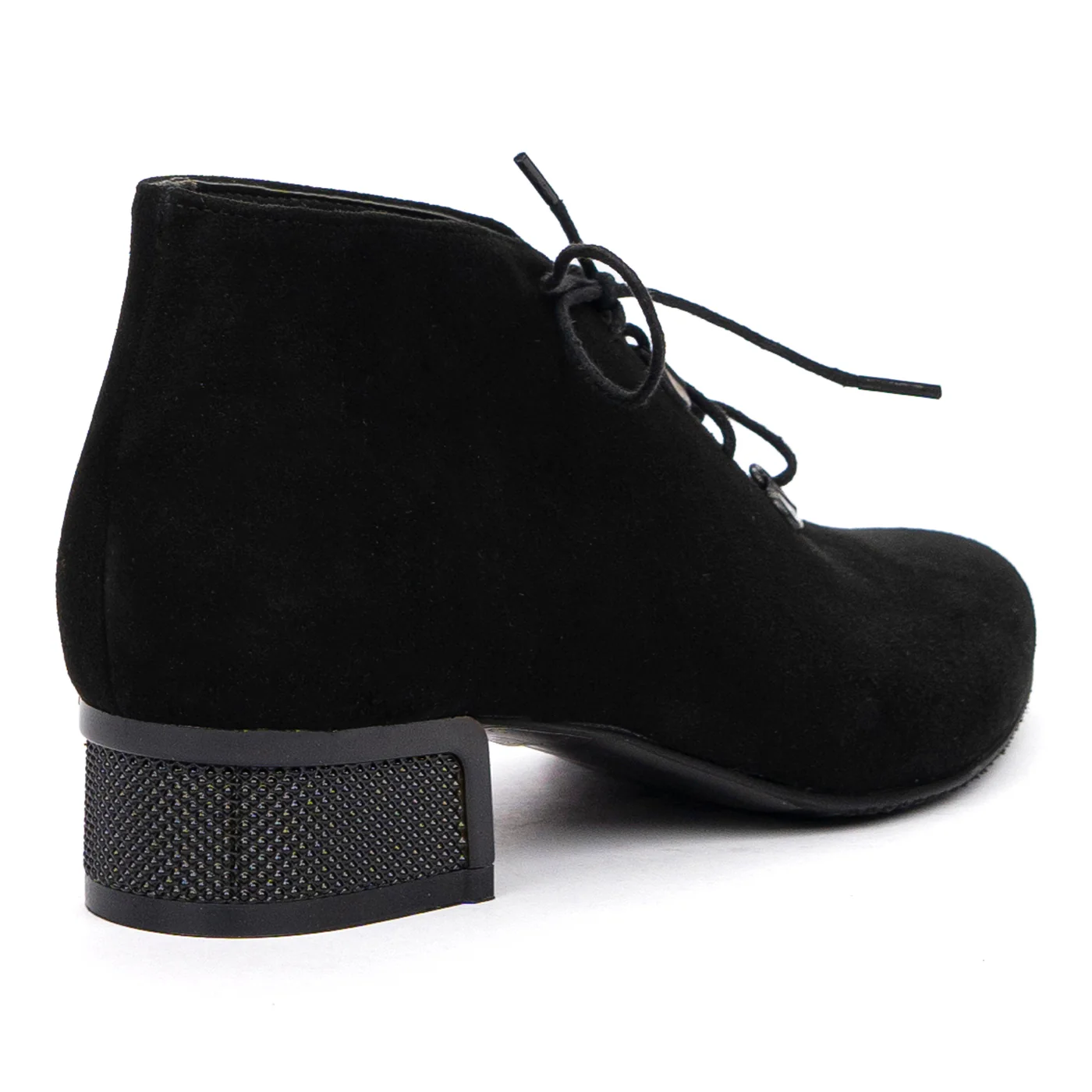 Botine Dama Negre Casual din Piele Naturala Toc 3.5 Cm 8533 - Image 2