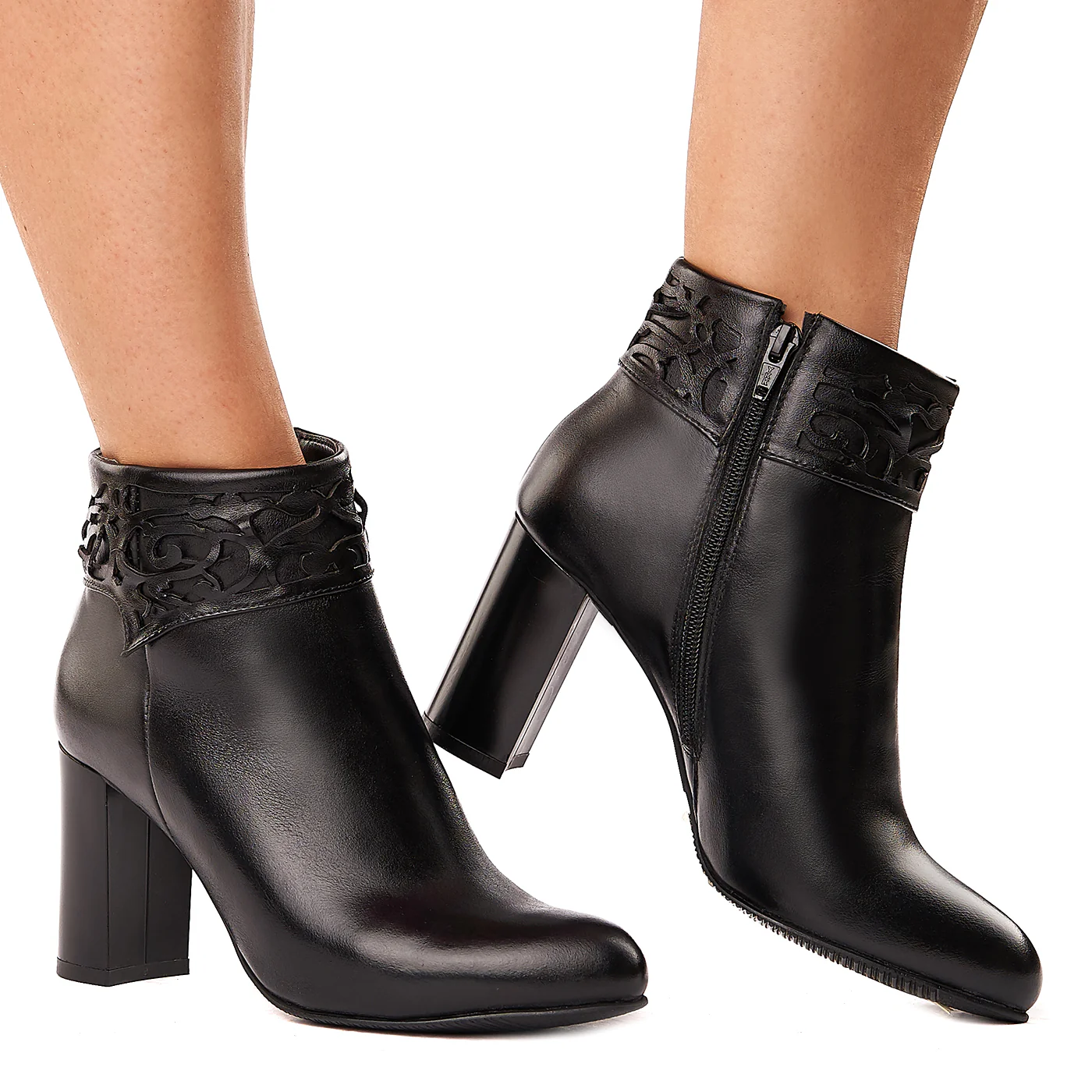 Botine dama negre din piele naturala 3460 - Image 2