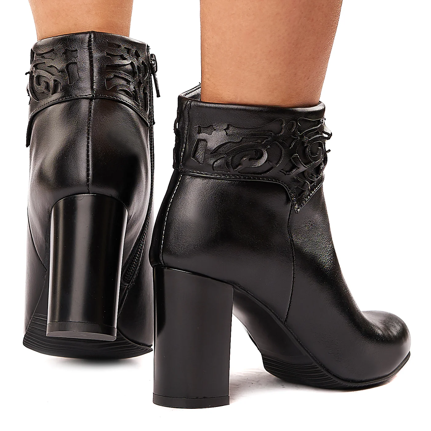Botine dama negre din piele naturala 3460 - Image 4