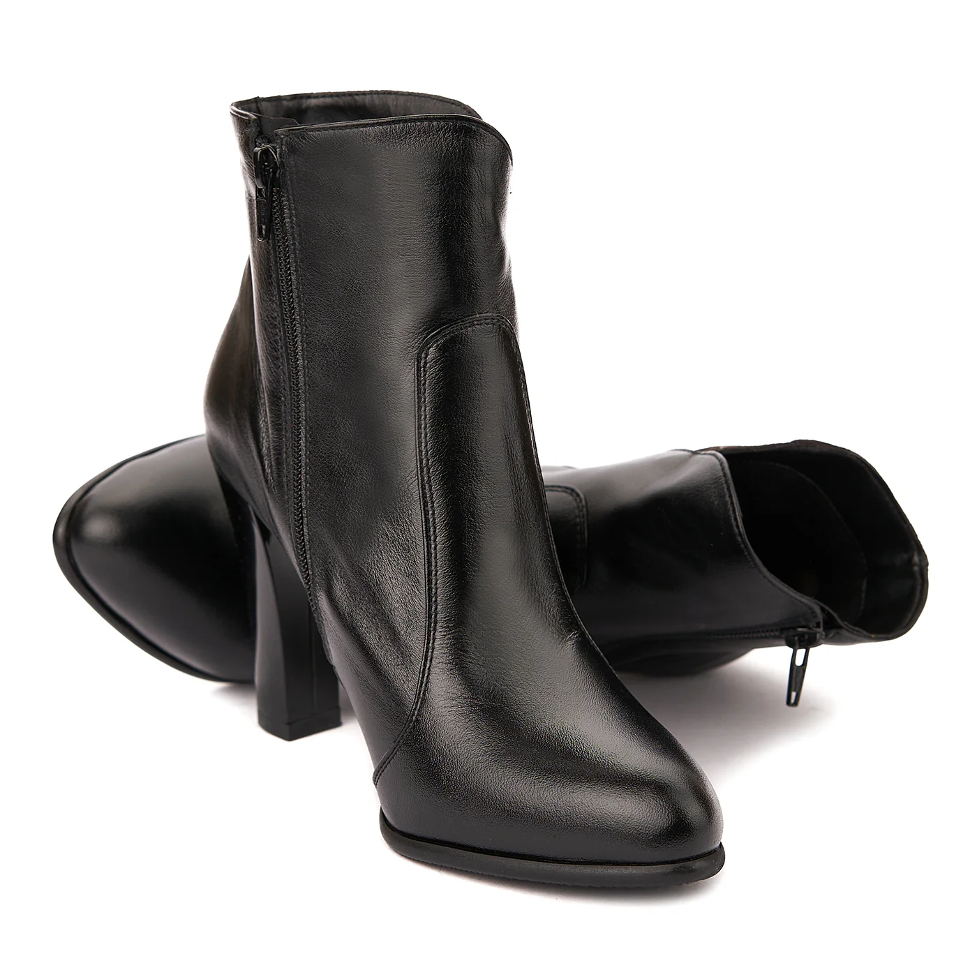 Botine dama negre din piele naturala 6192 - Image 4
