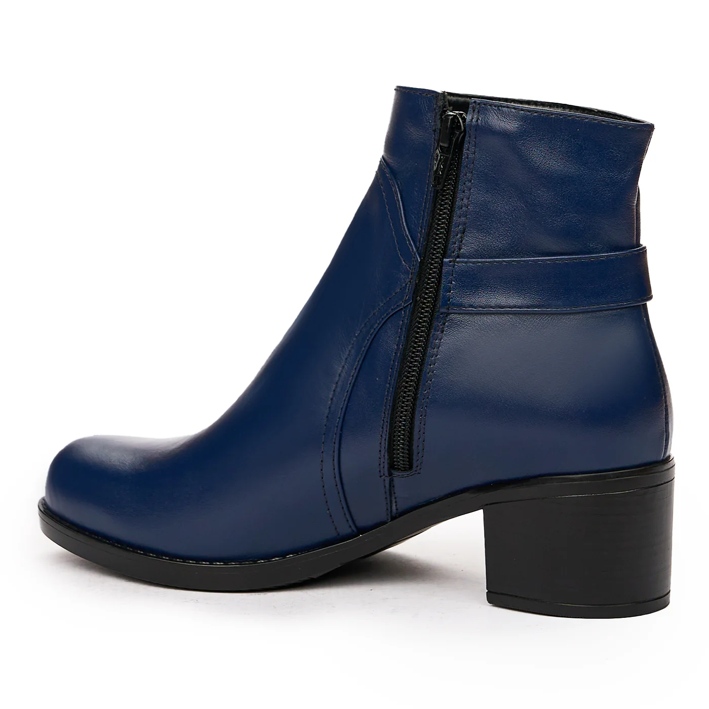 Botine Dama Piele Naturala cu Toc Bleumarin 6716 - Image 3