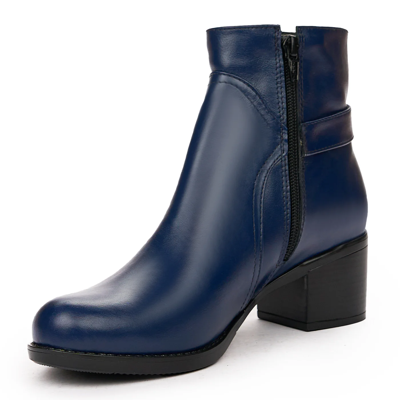 Botine Dama Piele Naturala cu Toc Bleumarin 6716 - Image 4