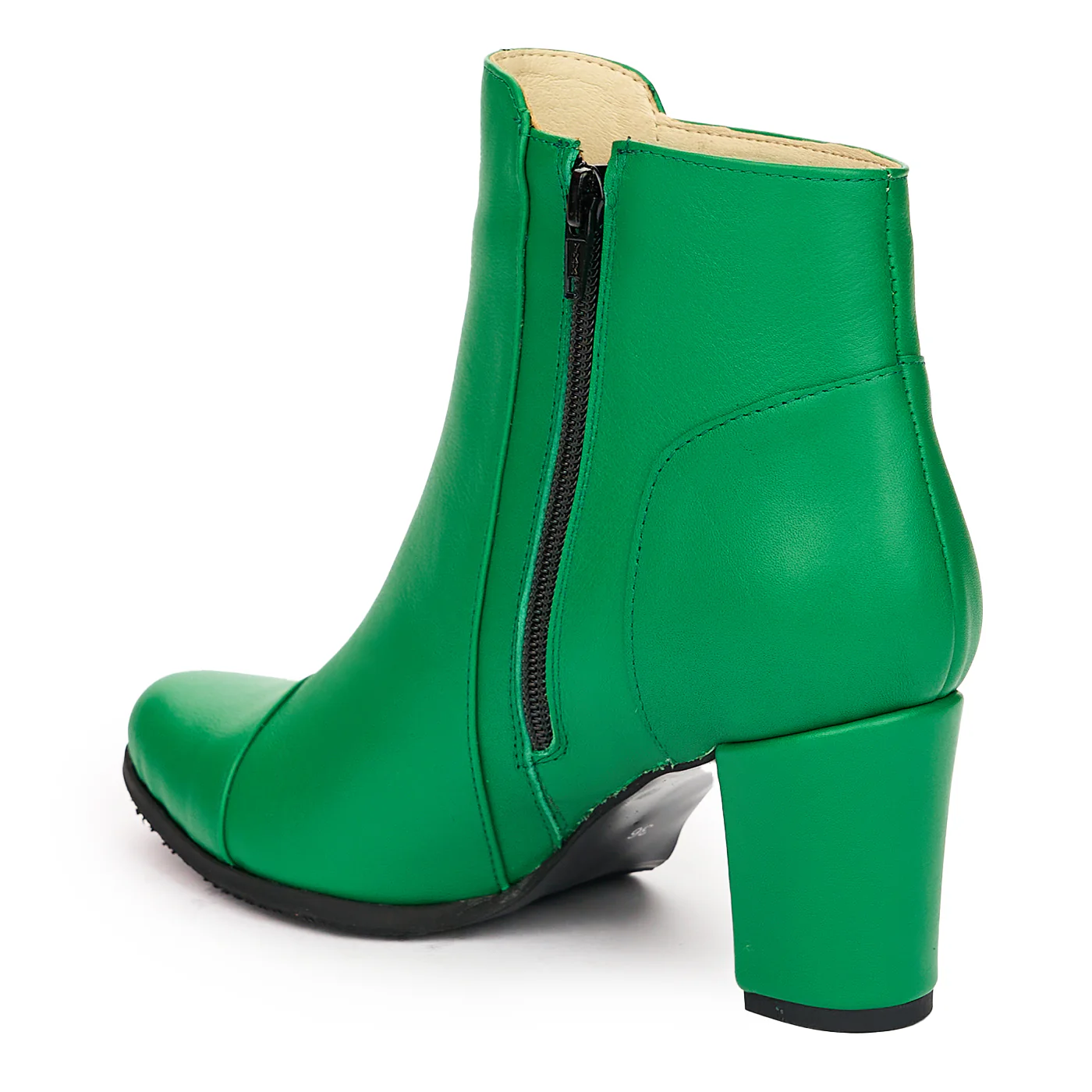 Botine Dama Verzi Toc 7 Cm din Piele Naturala 12311 - Image 2