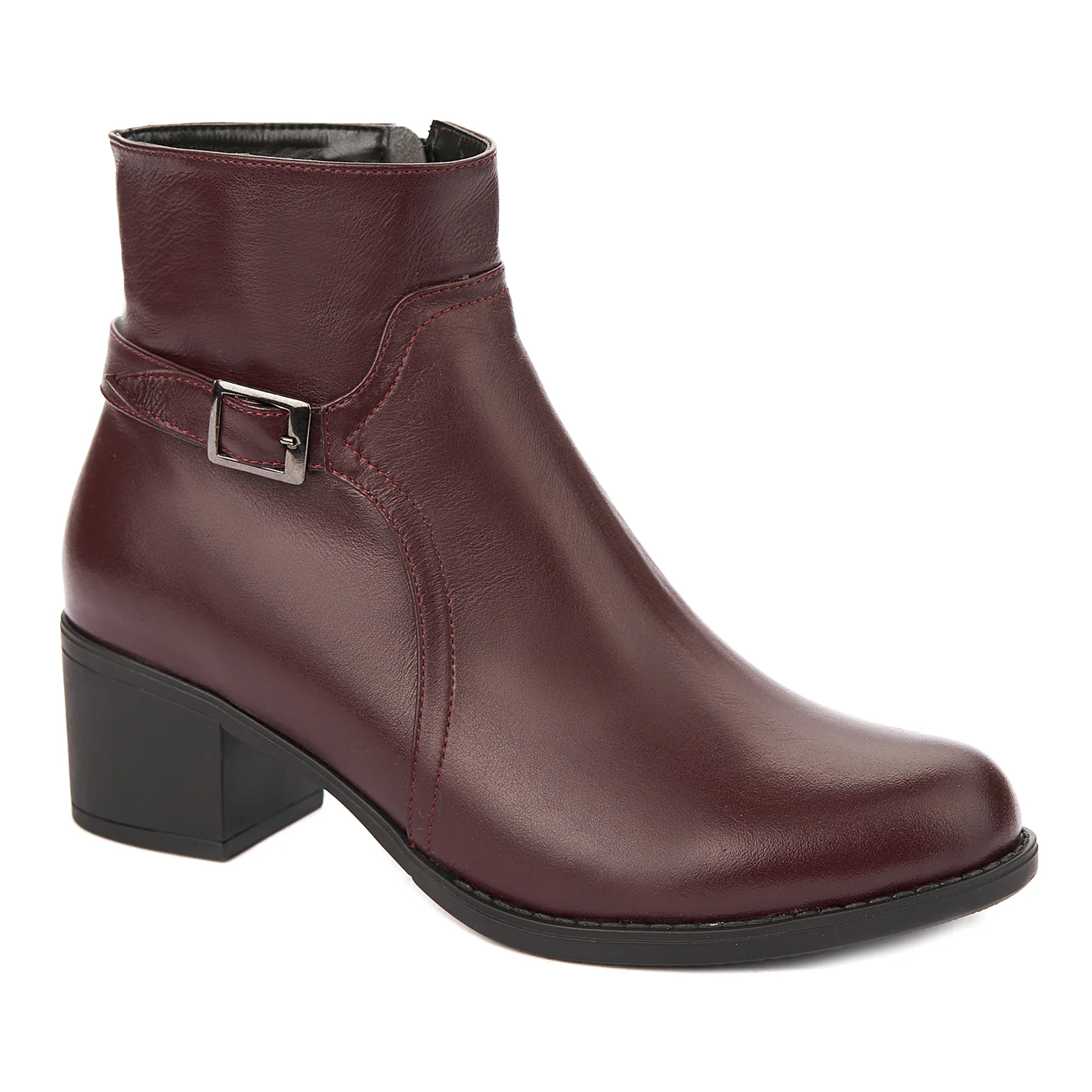 Botine dama visinii din piele naturala 6234