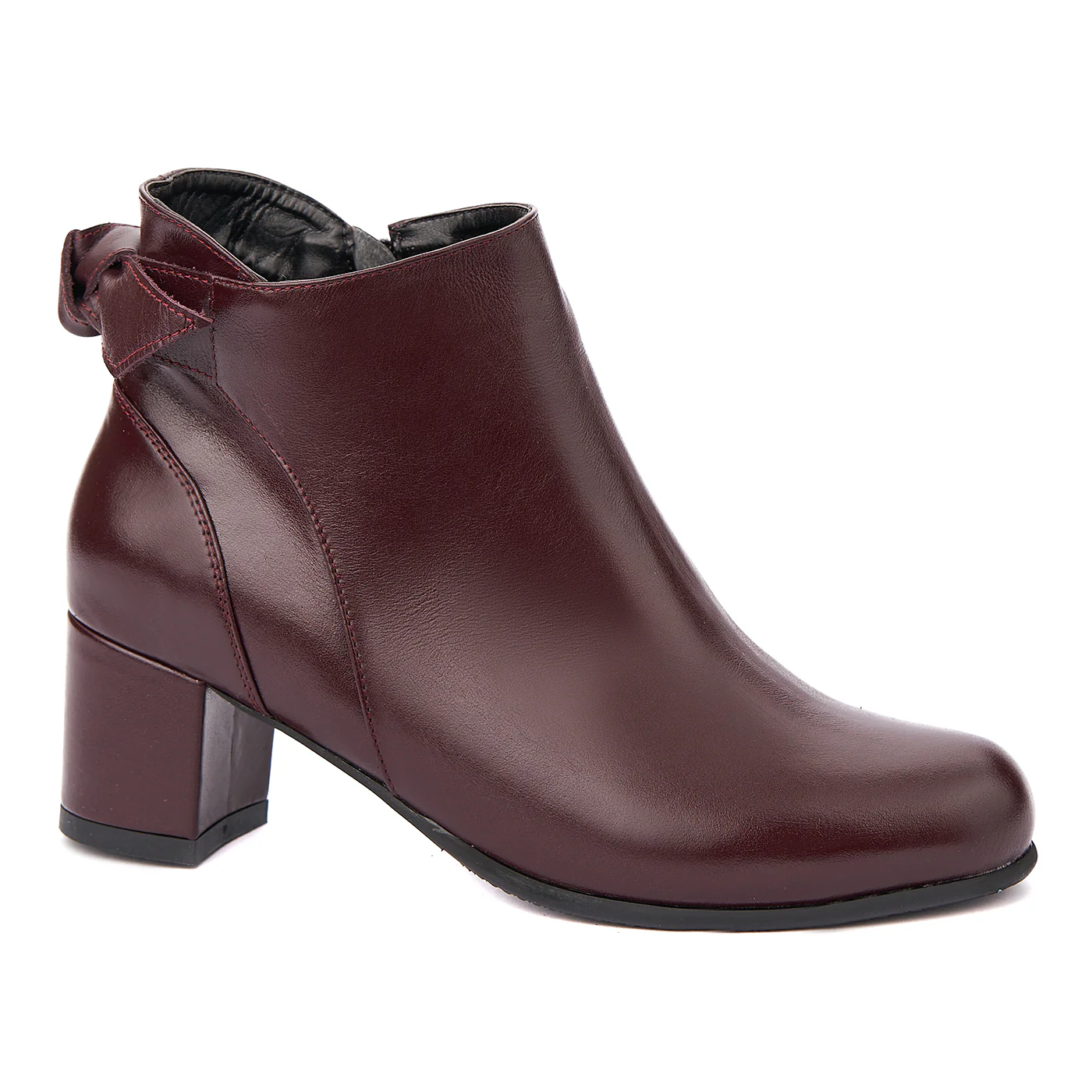 Botine dama visinii din piele naturala 6294