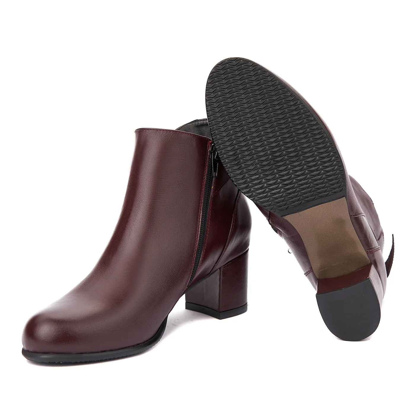 Botine dama visinii din piele naturala 6294 - Image 3
