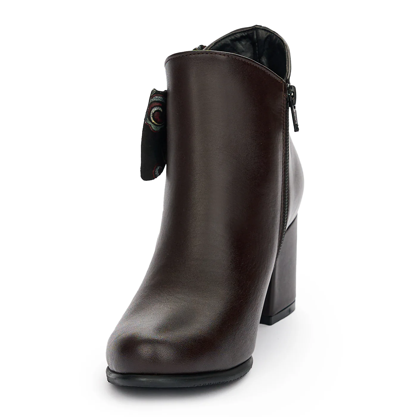 Botine Dama Visinii Toc 7 Cm din Piele Naturala 12350 - Image 3