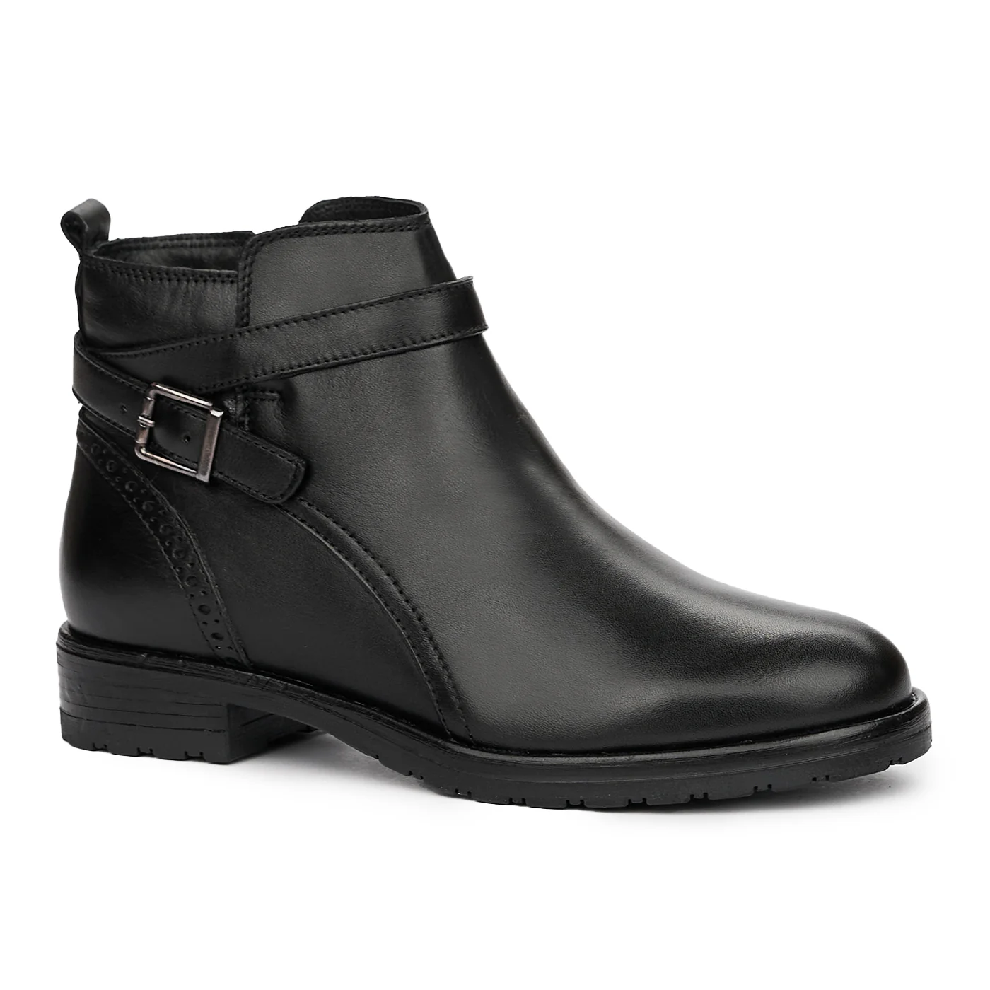Botine de Dama din Piele Naturala Neagra 3987 - Image 3