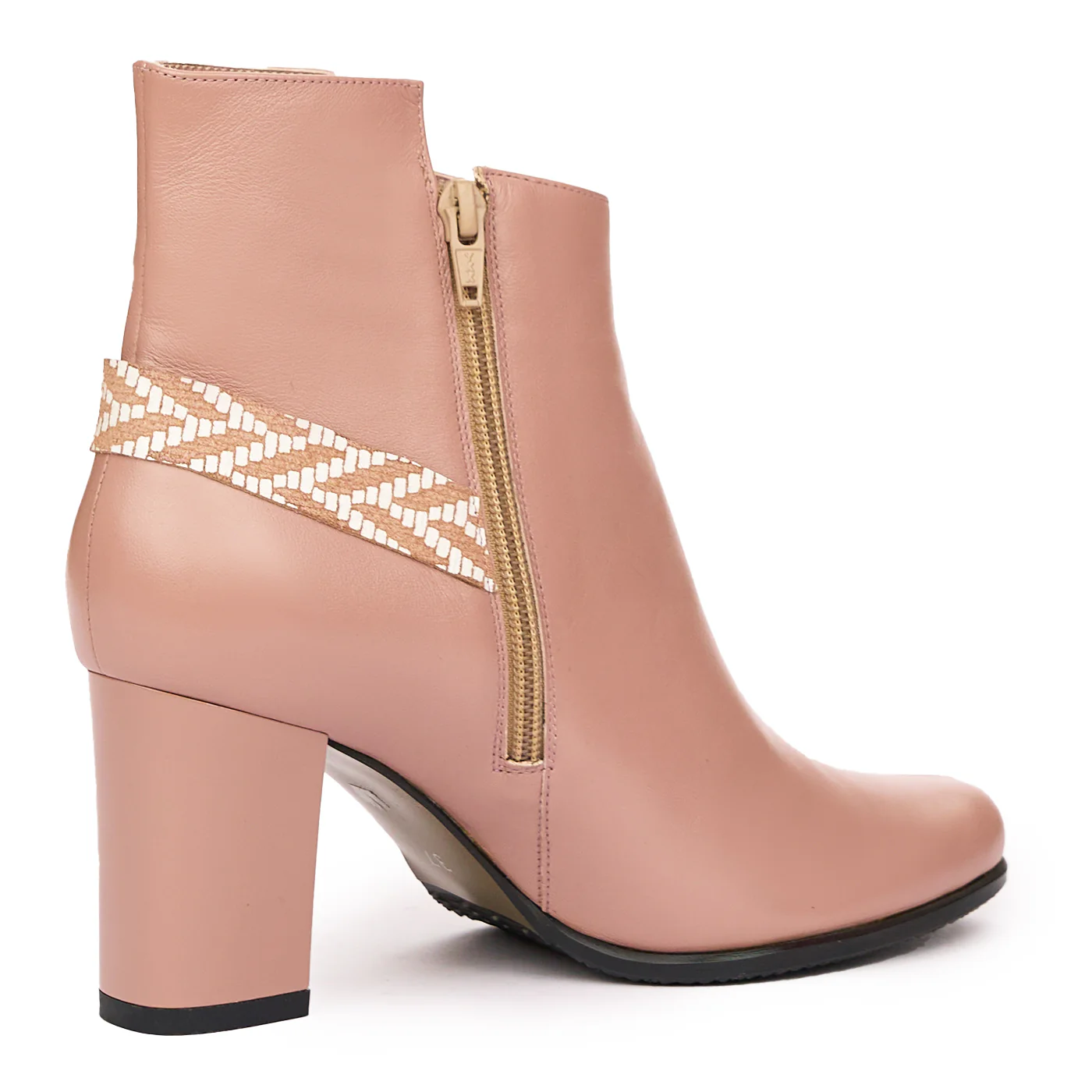 Botine din piele naturala roz 8135 - Image 3