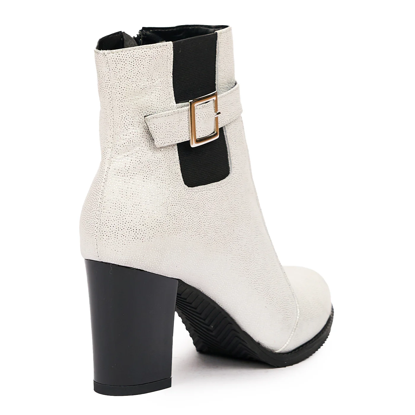Botine elegante albe din piele naturala 6619 - Image 2
