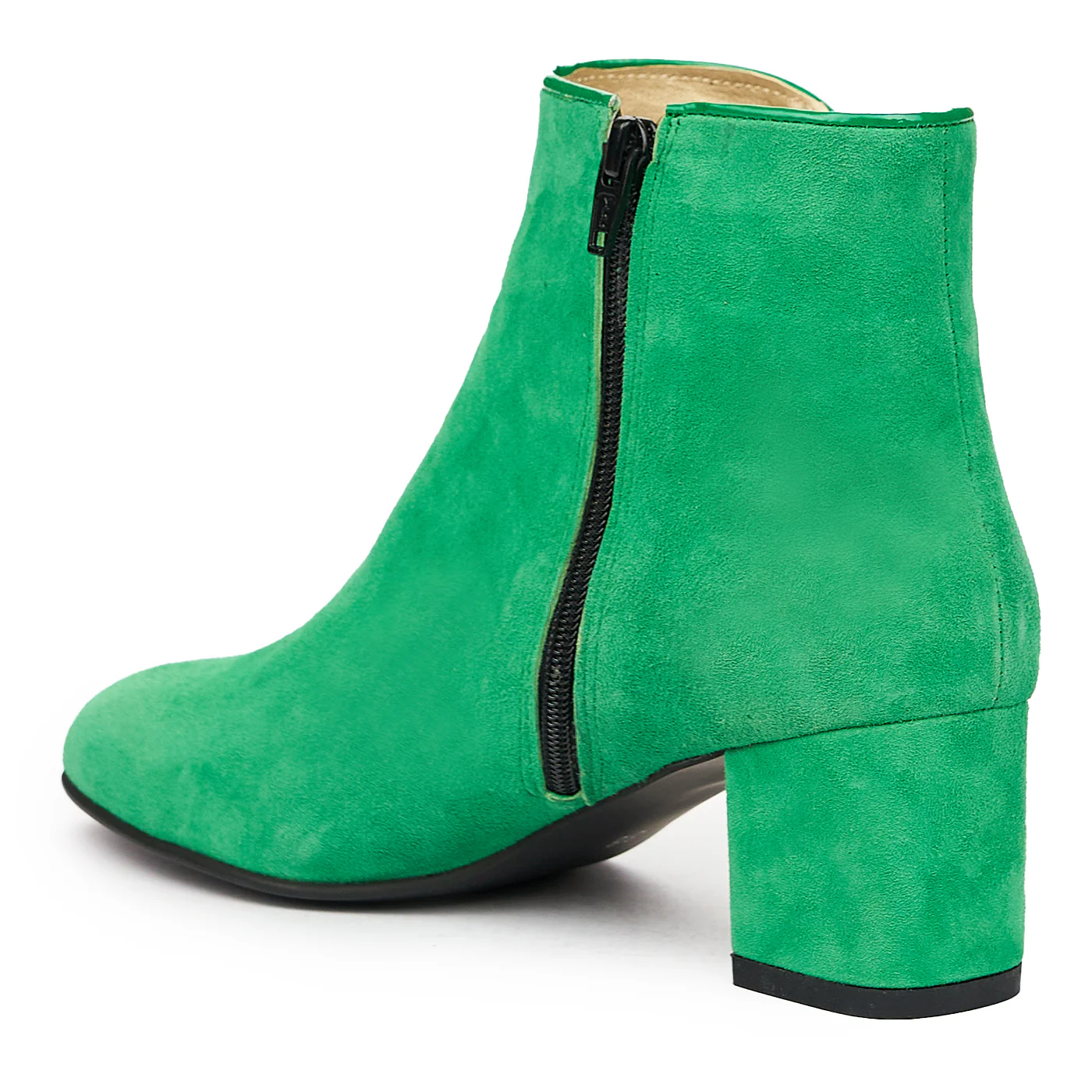 Botine Elegante cu Toc 5 Cm din Piele Naturala Verde 6838 - Image 3