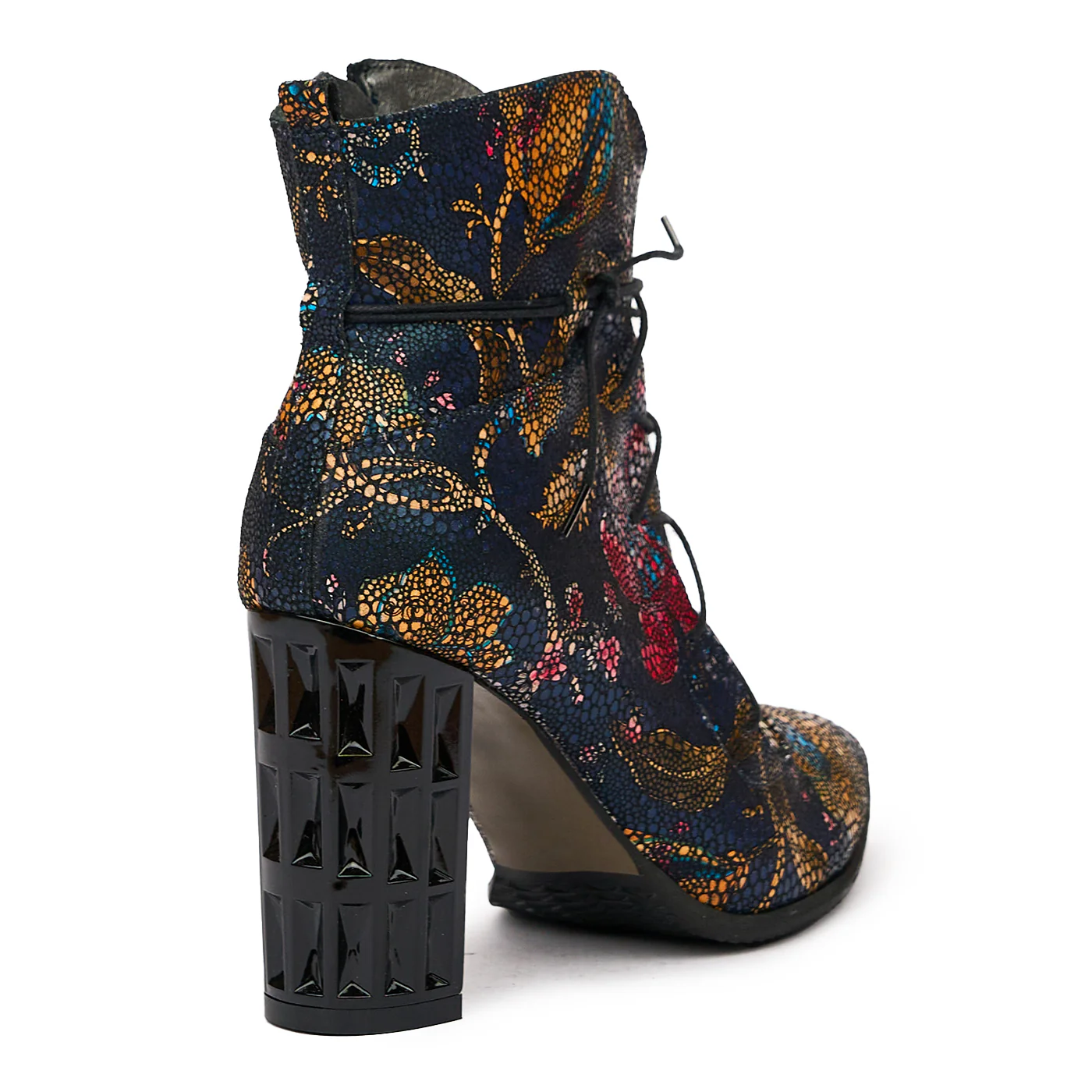 Botine elegante  din piele naturala multicolora 6589 - Image 2