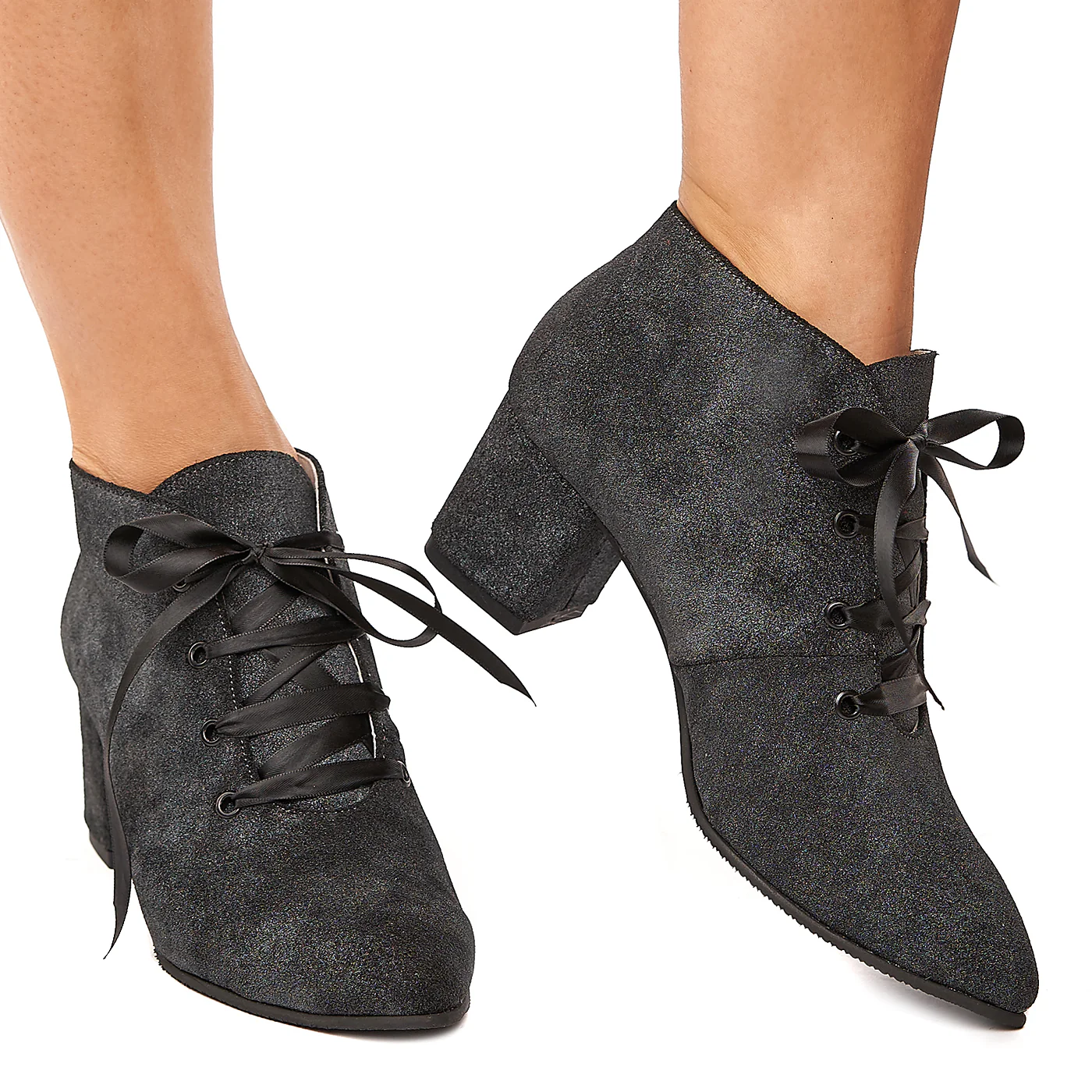 Botine gri din piele naturala 6110 - Image 2