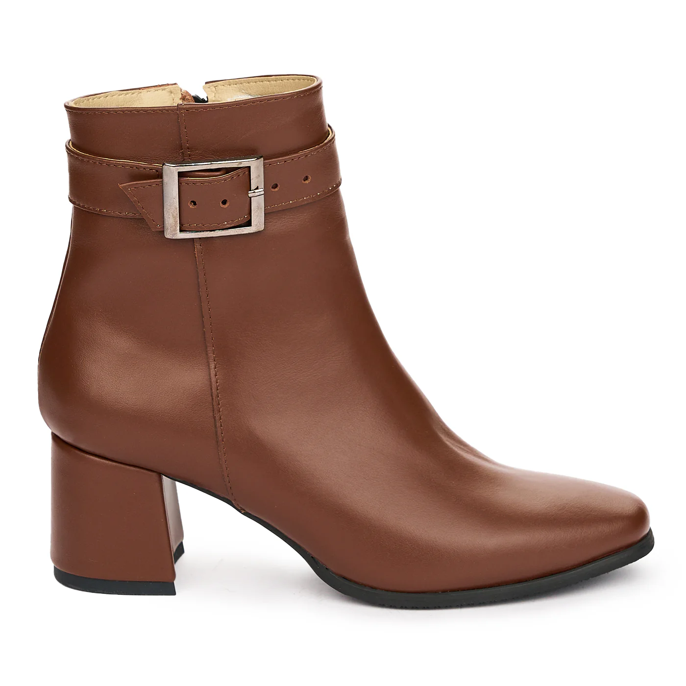 Botine Maro Dama Toc 6 Cm din Piele Naturala 12208