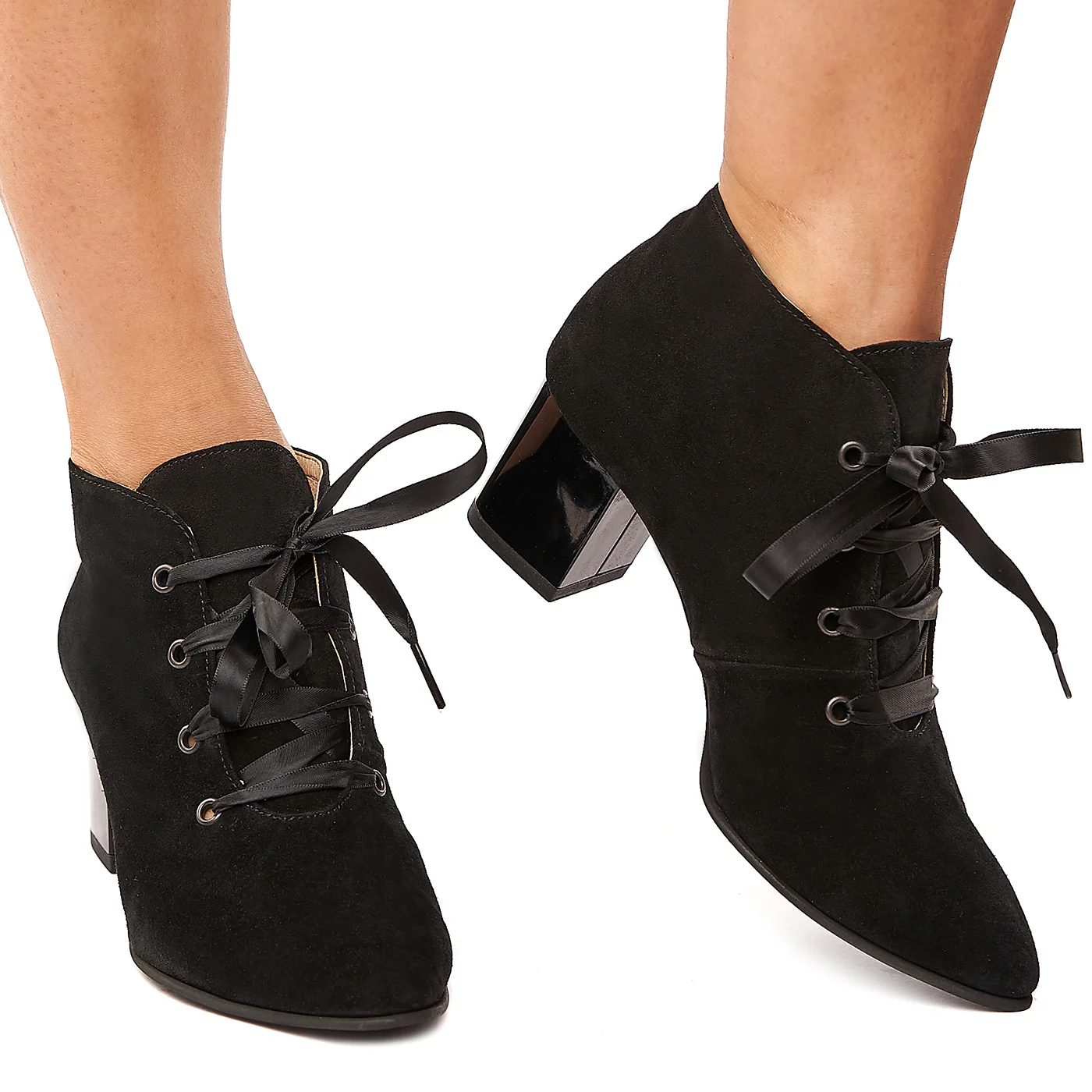 Botine negre din piele naturala 6106 - Image 2