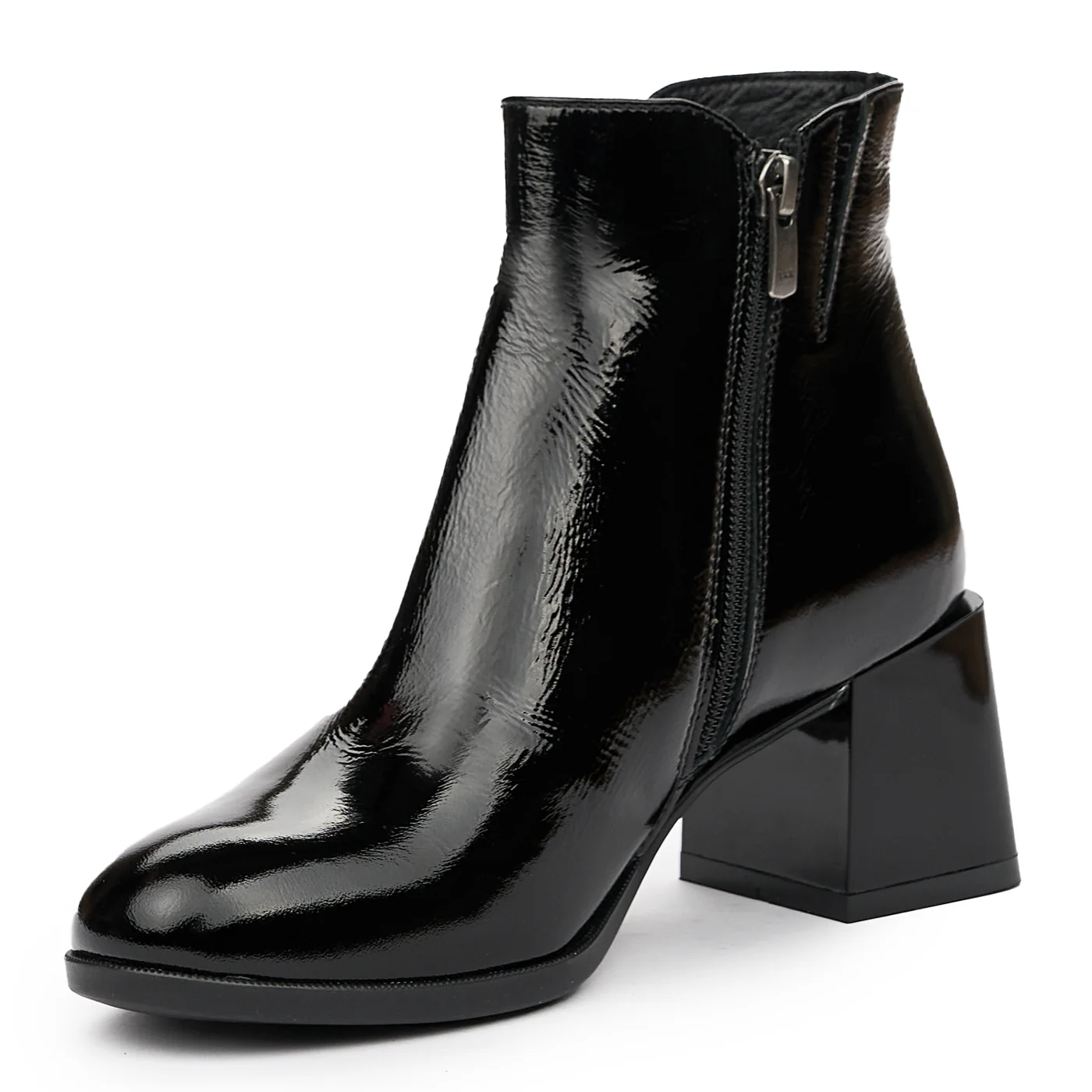 Botine negre din piele naturala 6526 - Image 4