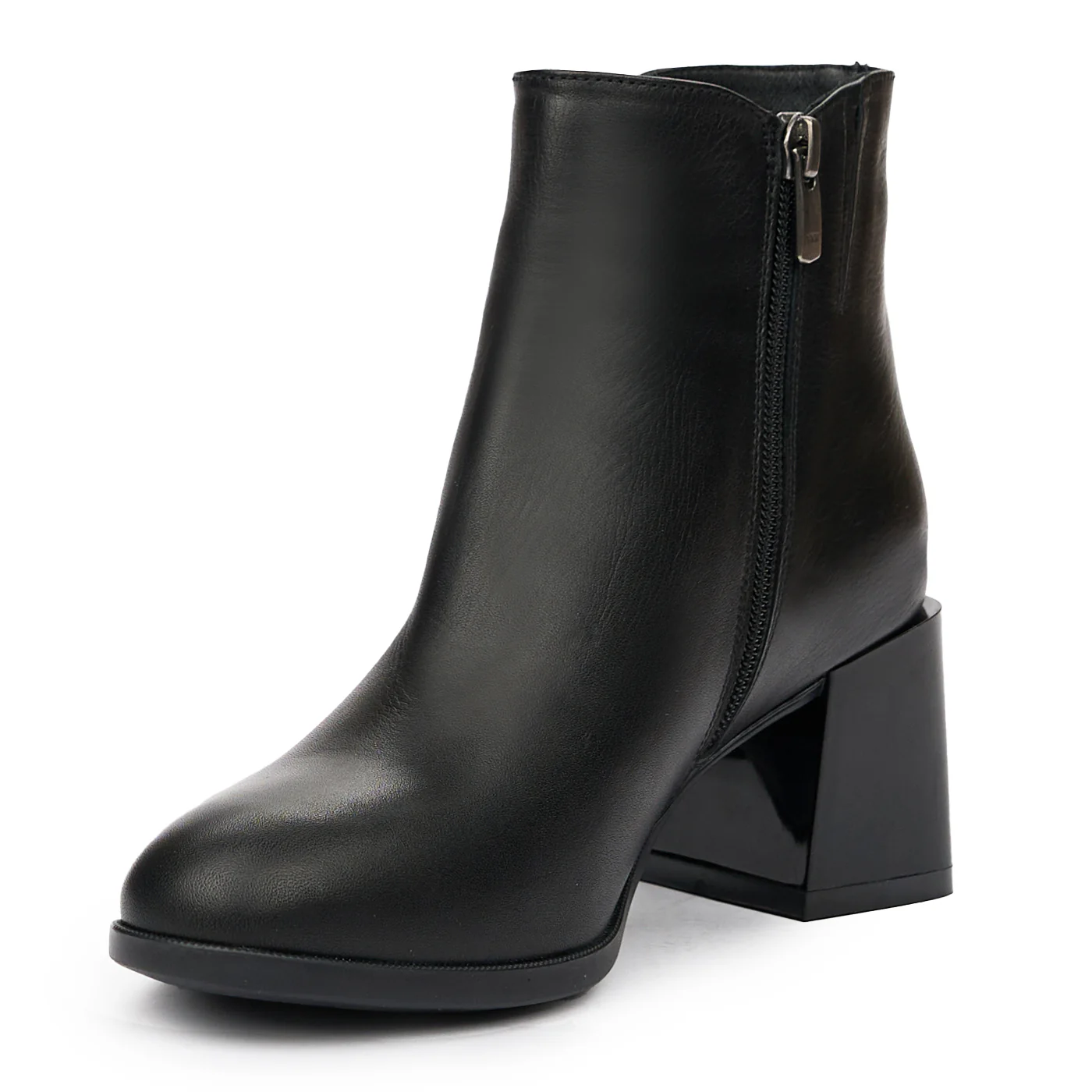 Botine negre din piele naturala 6535 - Image 4