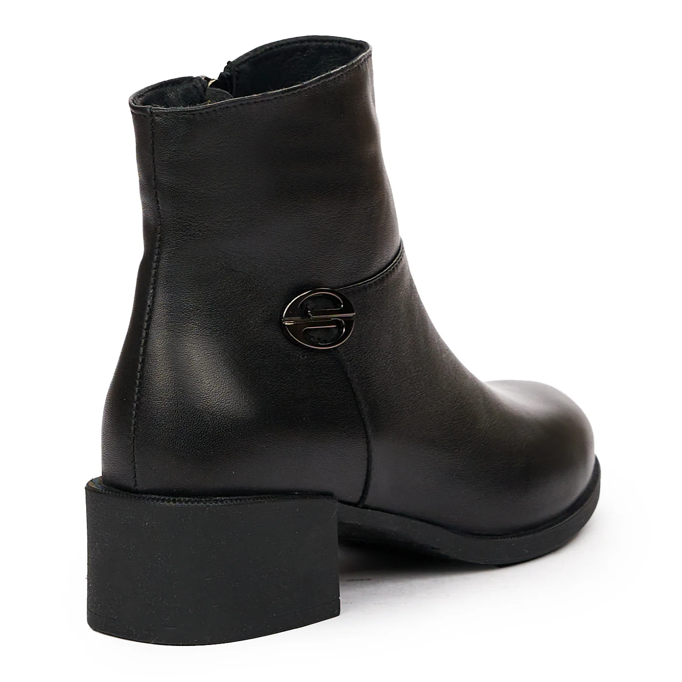Botine negre din piele naturala 6608 - Image 2