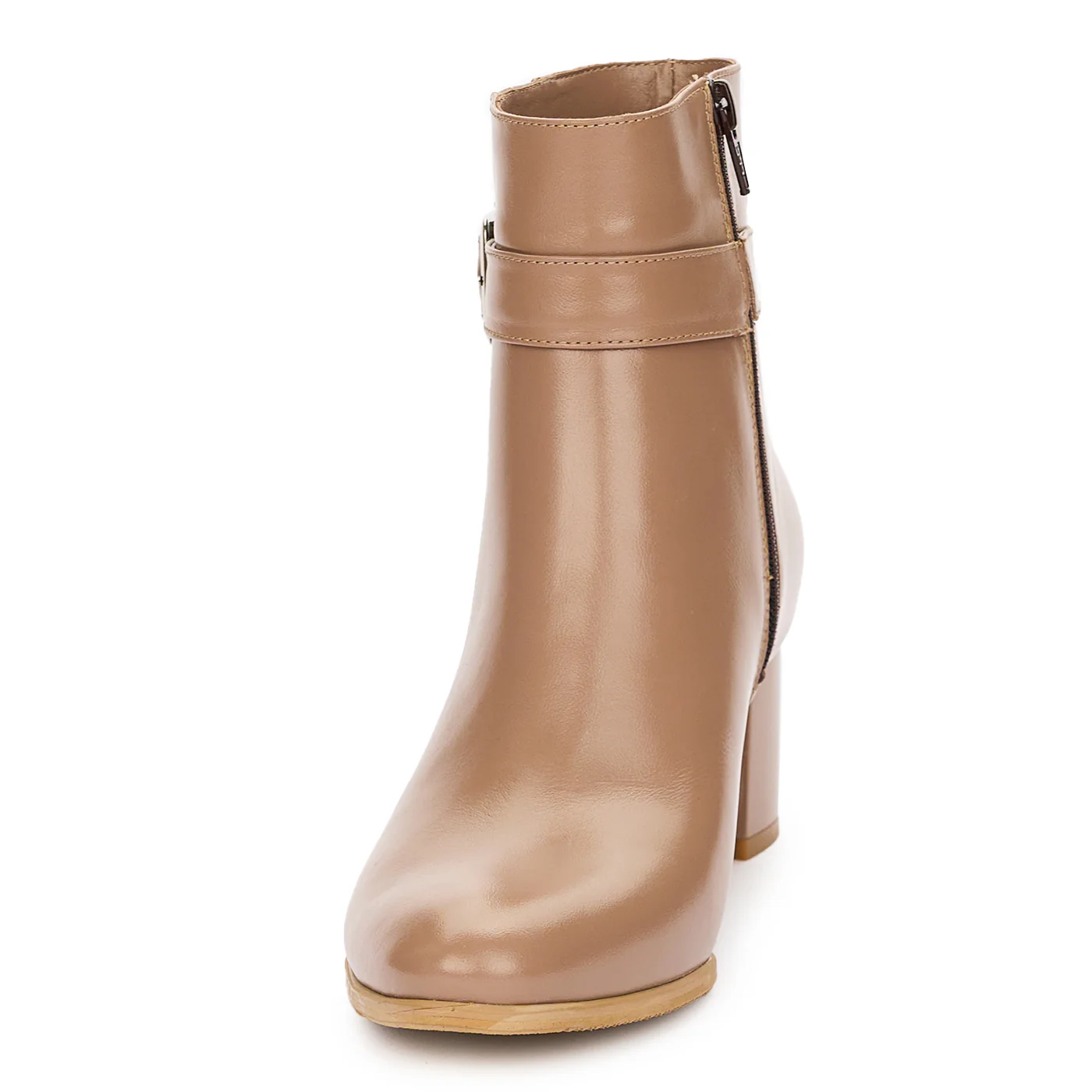 Botine Piele Naturala Bej Toc 5.5 Cm 12443 - Image 3