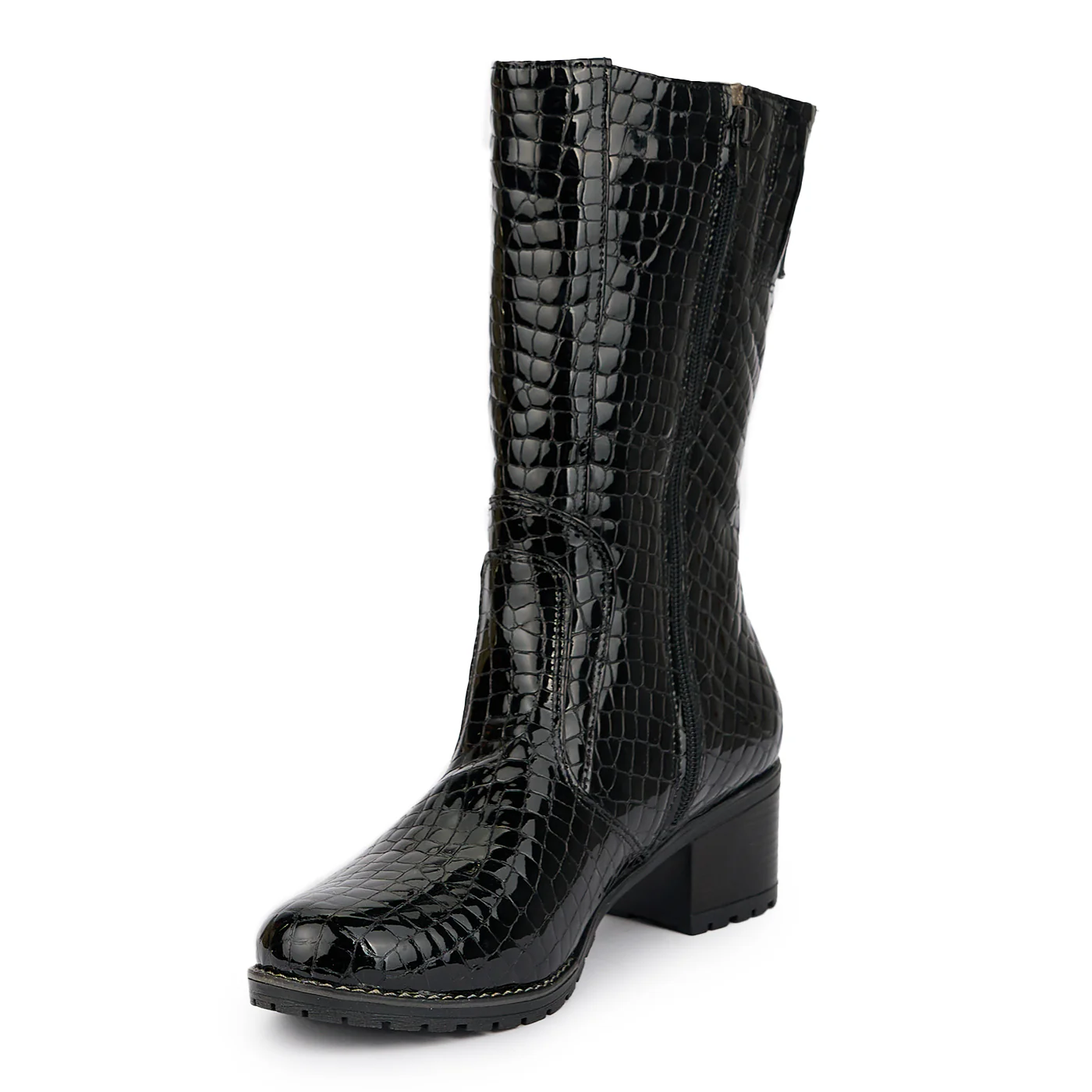 Cizme dama din piele naturala neagra 15290 - Image 3