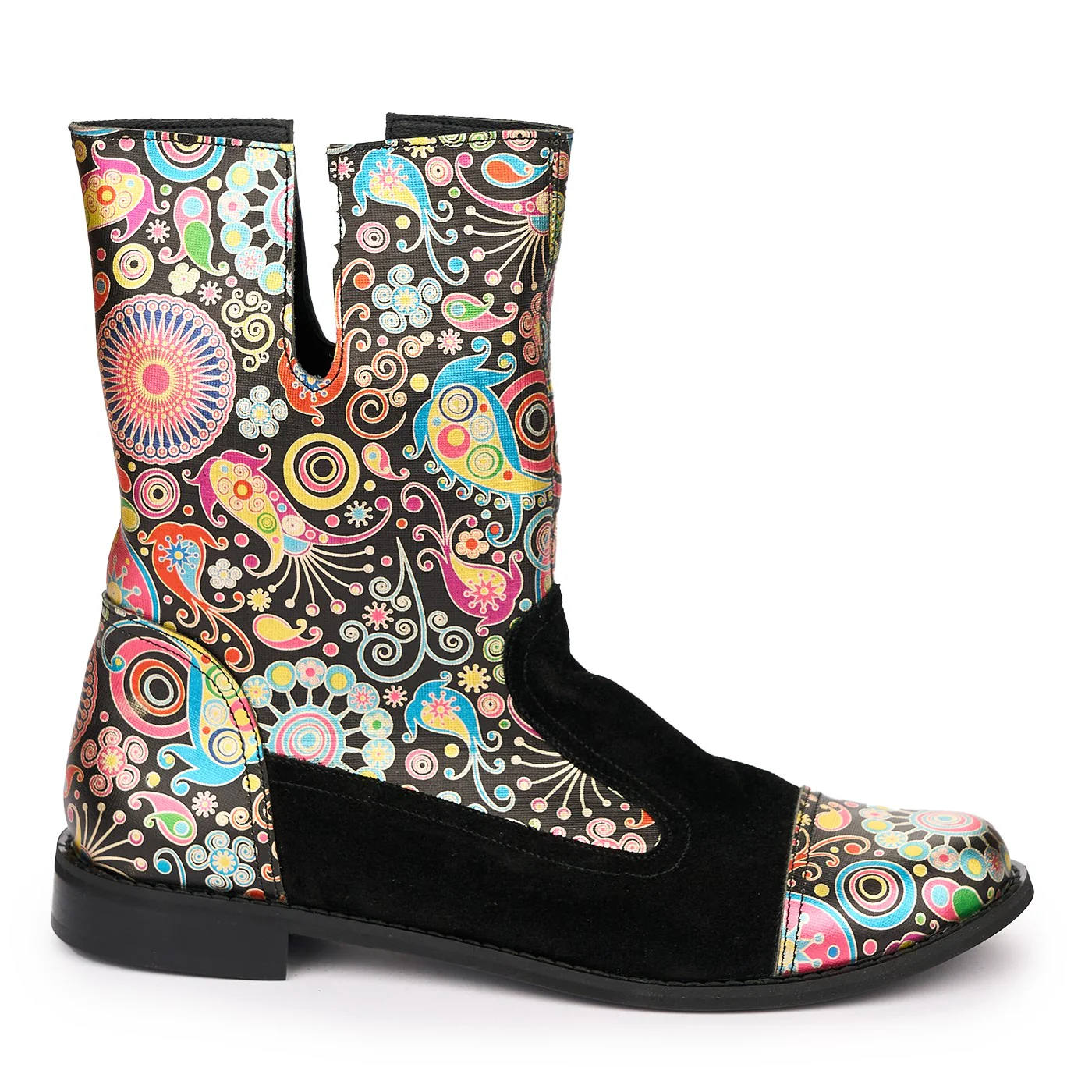Cizme Dama fara Toc Piele Naturala Multicolor 12160