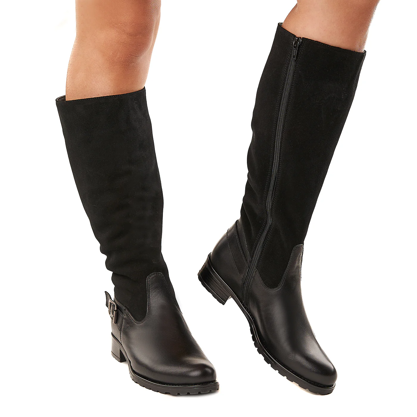 Cizme dama lungi din piele naturala neagra 3363 - Image 2