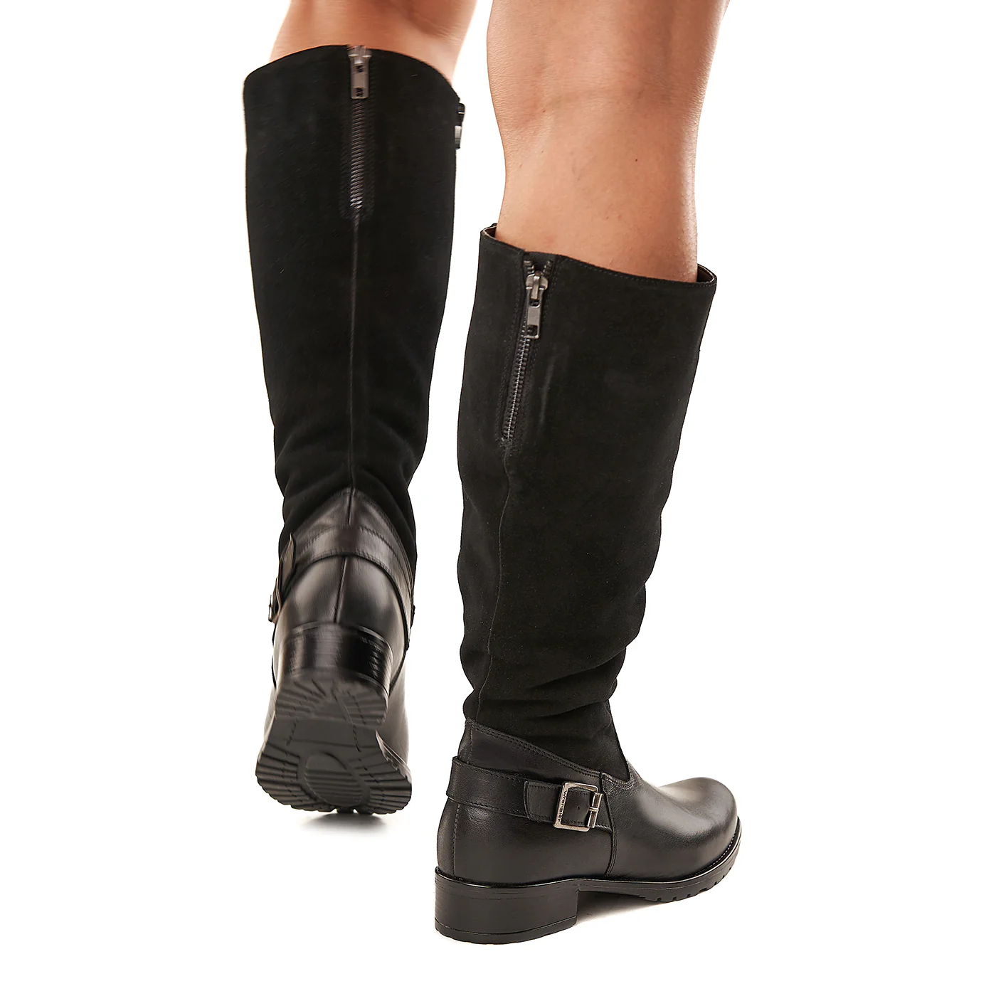 Cizme dama lungi din piele naturala neagra 3363 - Image 4