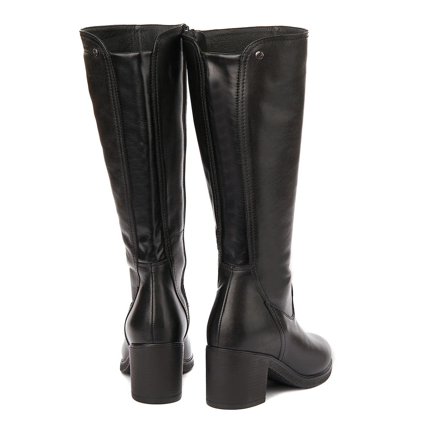 Cizme dama lungi din piele naturala neagra 6231 - Image 2