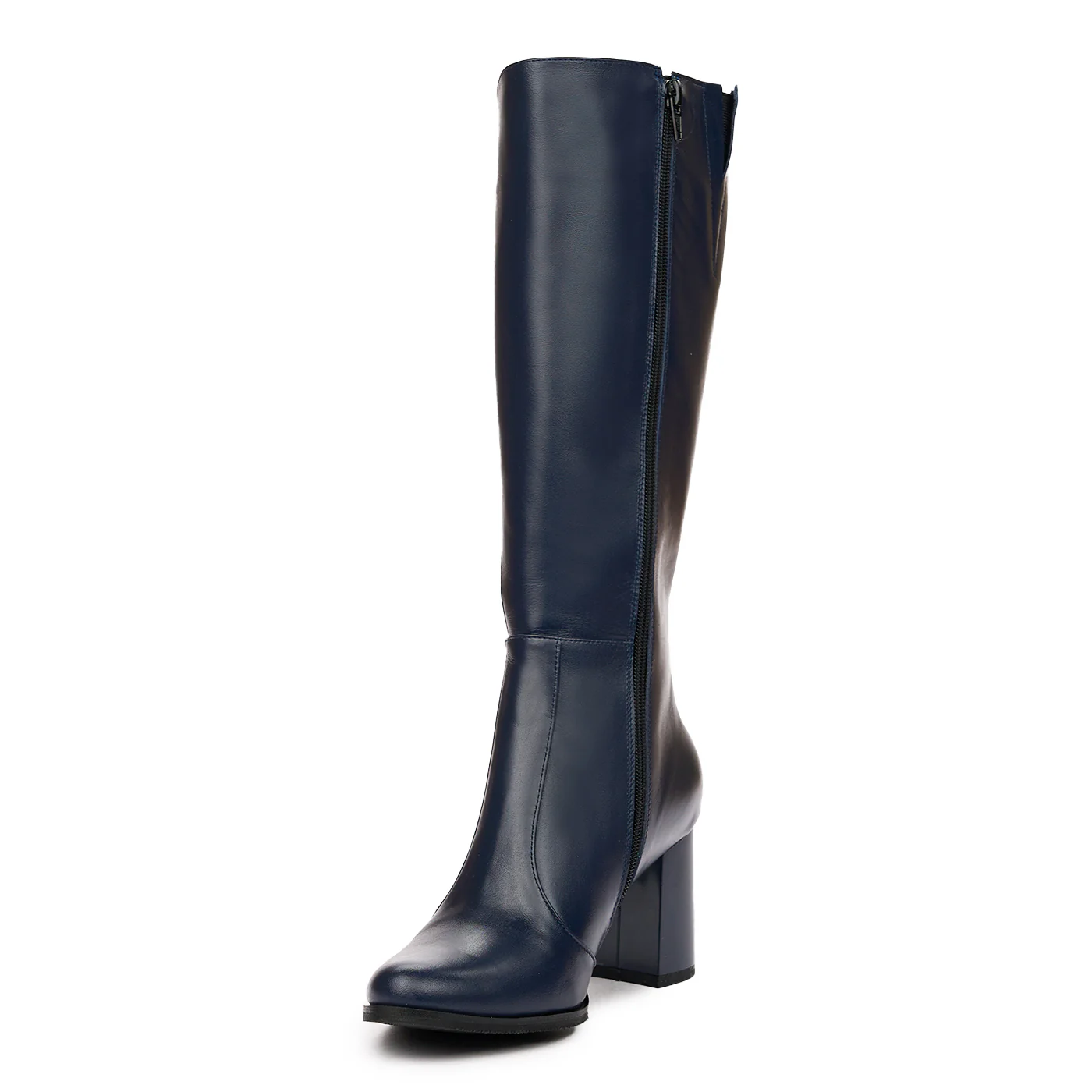 Cizme Dama Piele Bleumarin Toc 8 Cm 6636 - Image 4