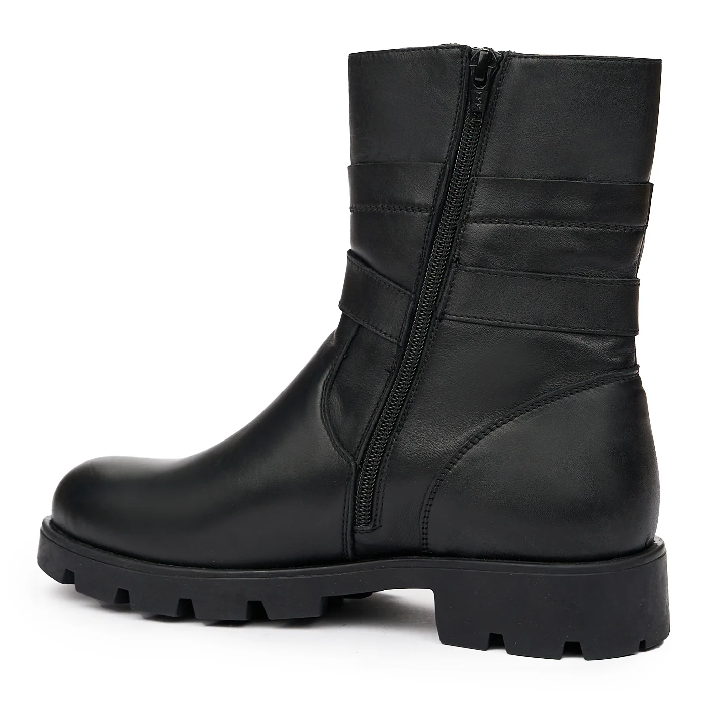 Cizme Dama Piele Naturala fara Toc Negre 8217 - Image 3