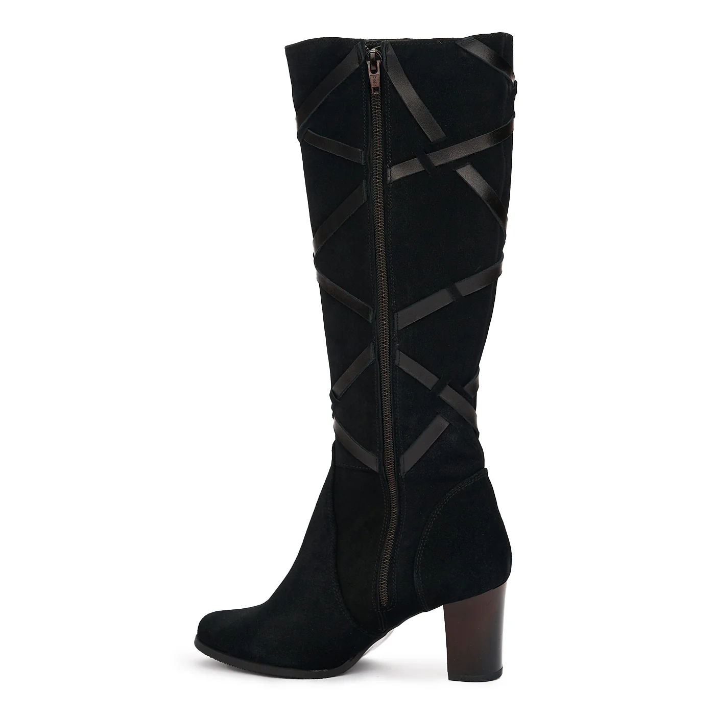 Cizme de Piele de Dama Negre Toc 7 Cm 12387 - Image 2