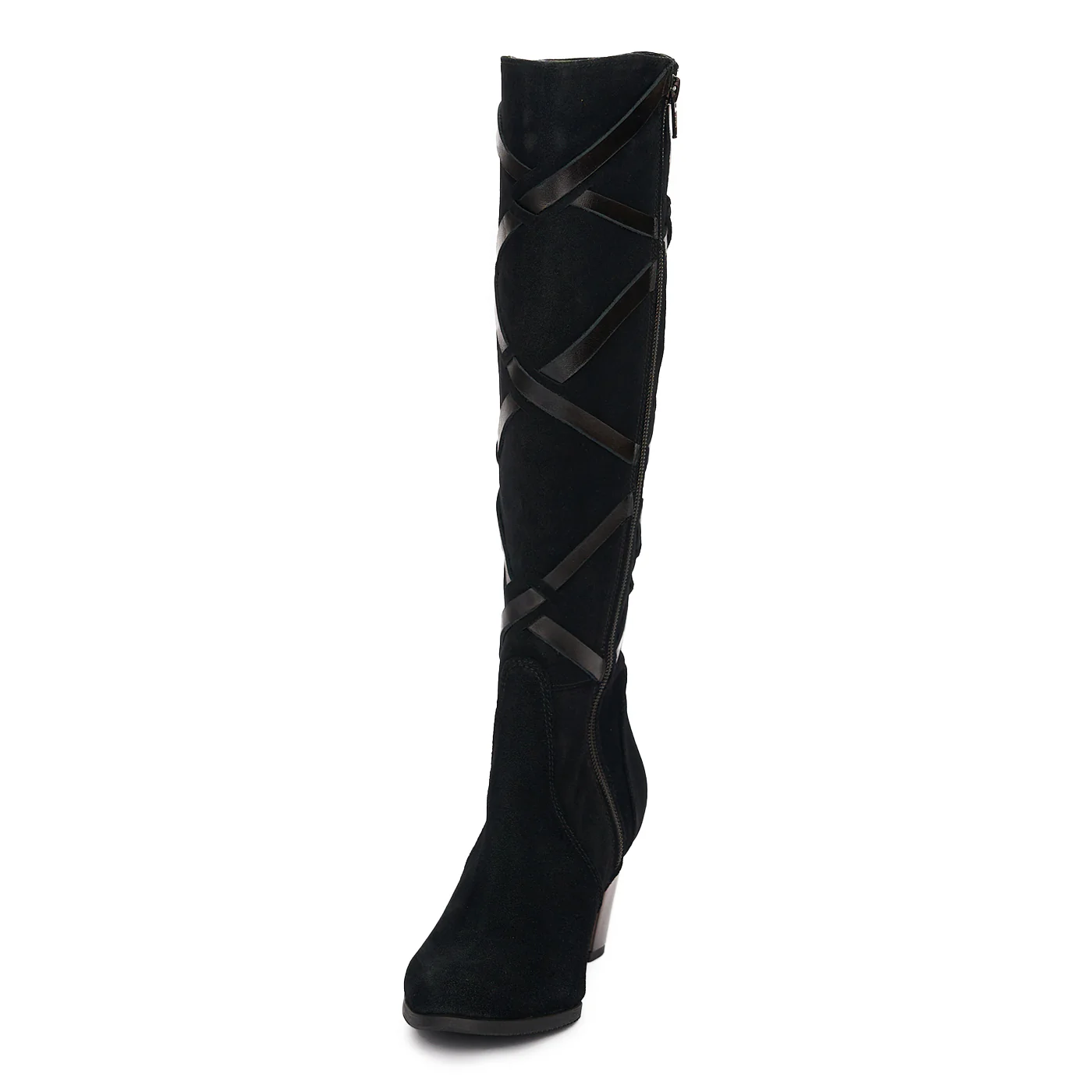 Cizme de Piele de Dama Negre Toc 7 Cm 12387 - Image 3