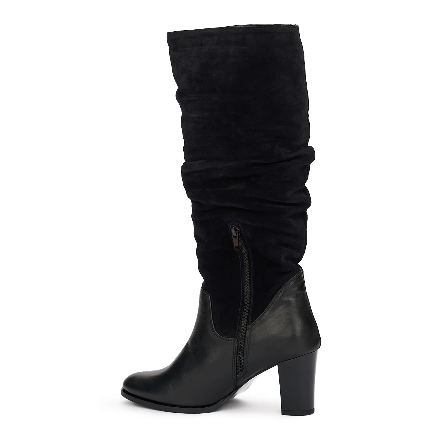 Cizme de Piele Elegante din Piele Naturala Toc 7 Cm Negre 12399 - Image 2