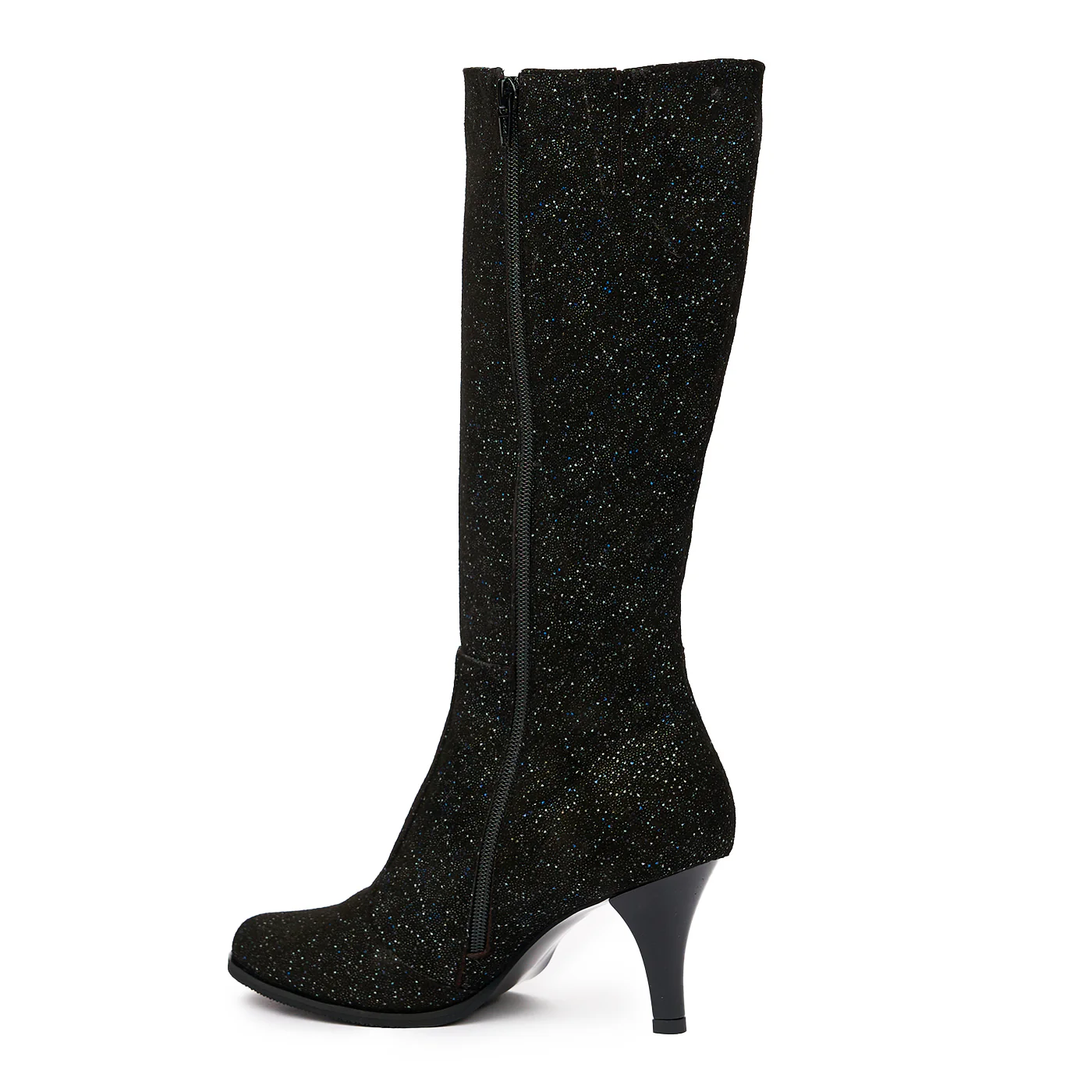 Cizme de Piele Negre cu Toc 6520 - Image 3