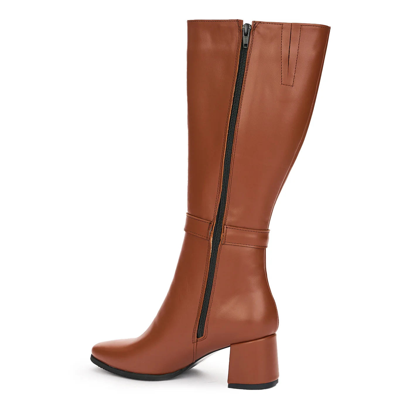 Cizme Elegante Dama din Piele Naturala Toc 6 Cm Maro 12476 - Image 2
