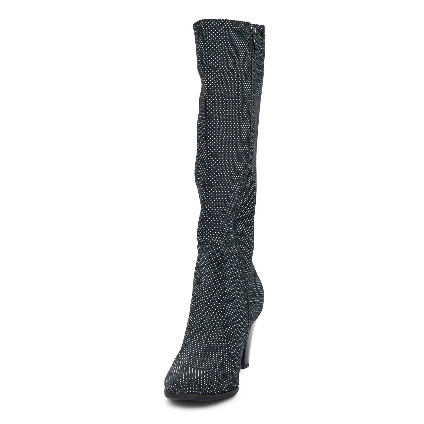 Cizme Elegante din Piele Naturala Toc 7.5 Cm Bleumarin 12473 - Image 3
