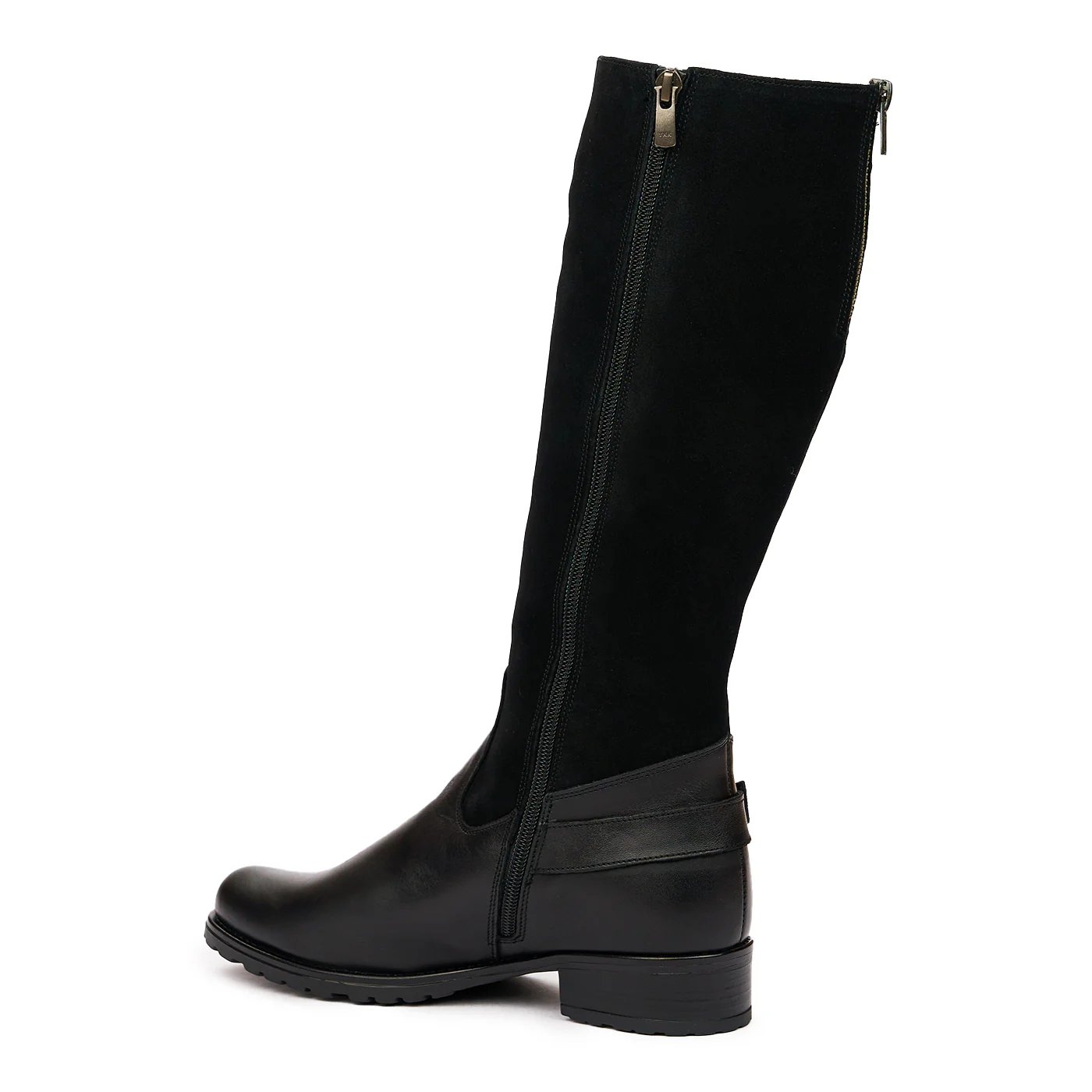 Cizme Elegante fara Toc Lungi din Piele Naturala Neagra 6762 - Image 3