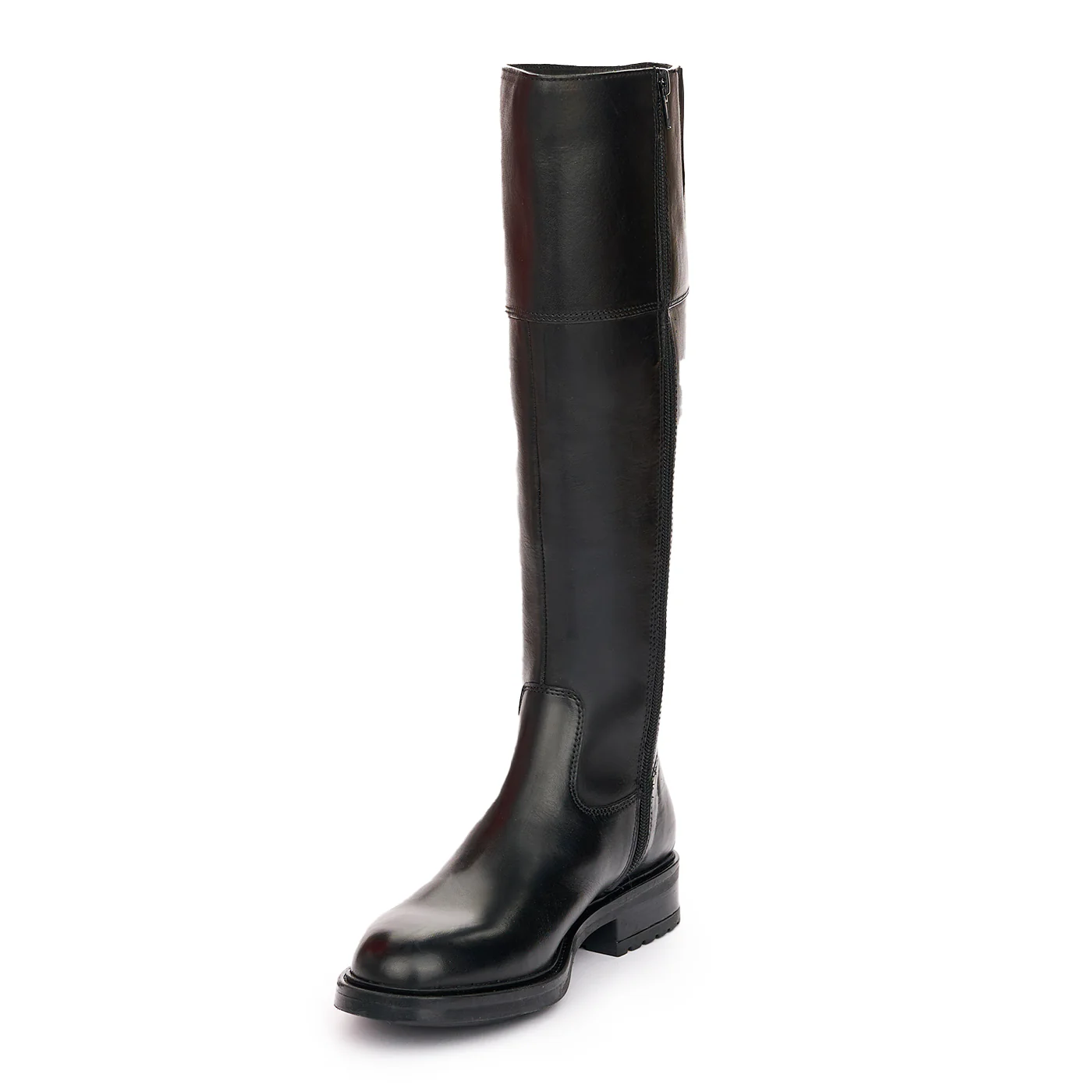 Cizme Lungi Dama fara Toc din Piele Naturala Culoare Negru 10988 - Image 3