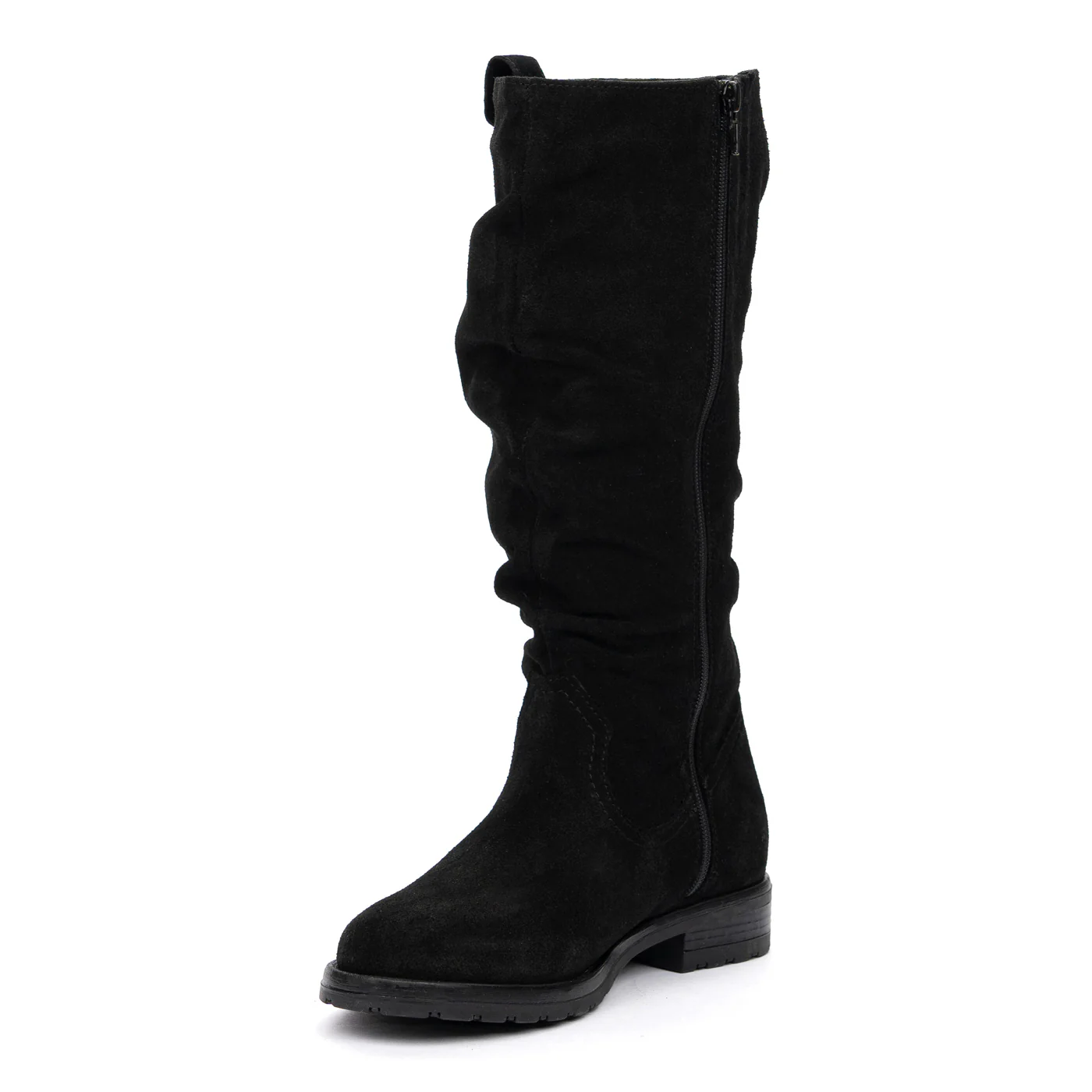 Cizme Lungi de Piele cu Toc 4 Cm Negru 8478 - Image 4