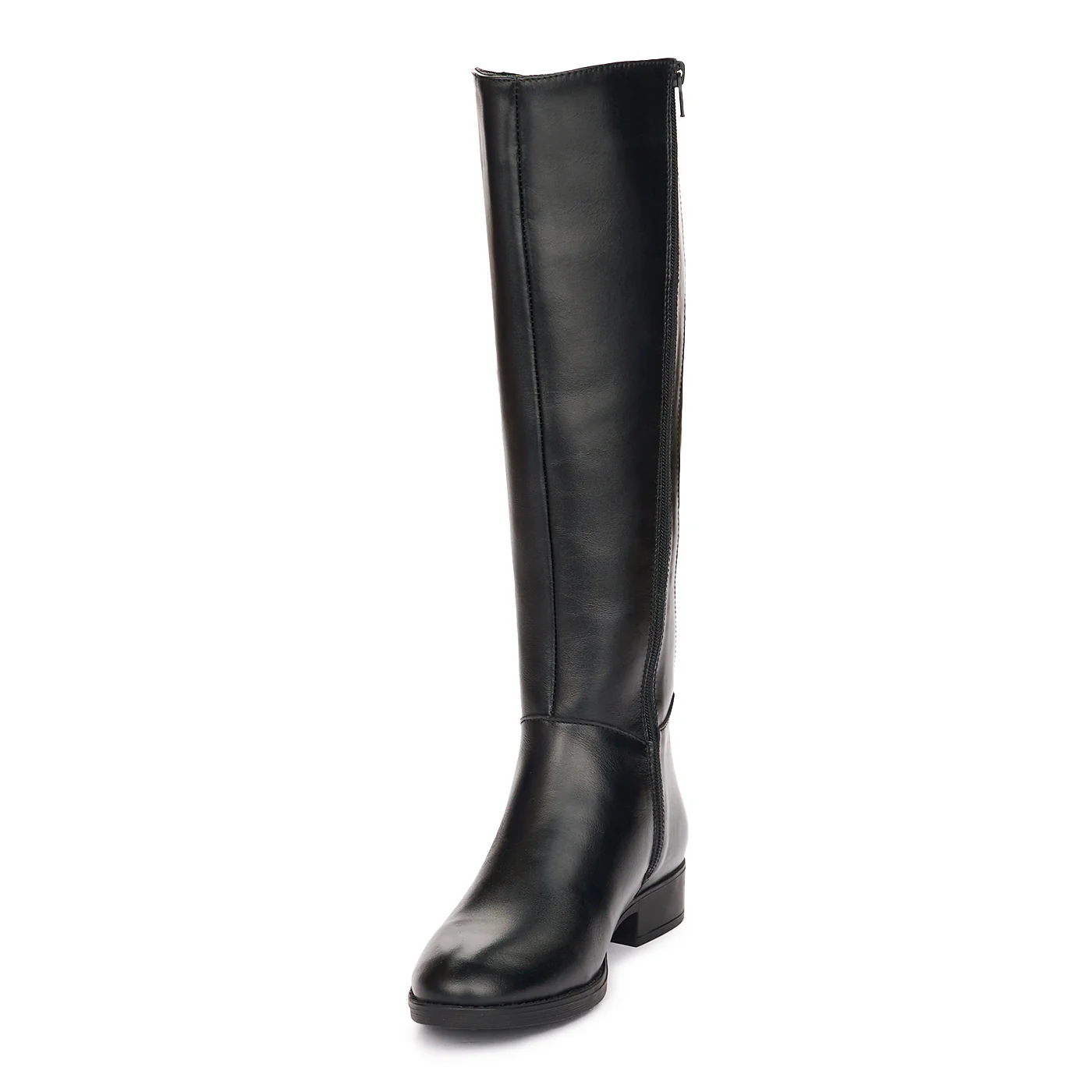 Cizme Lungi din Piele Naturala Dama Toc 3 Cm Culoare Negru 10920 - Image 3