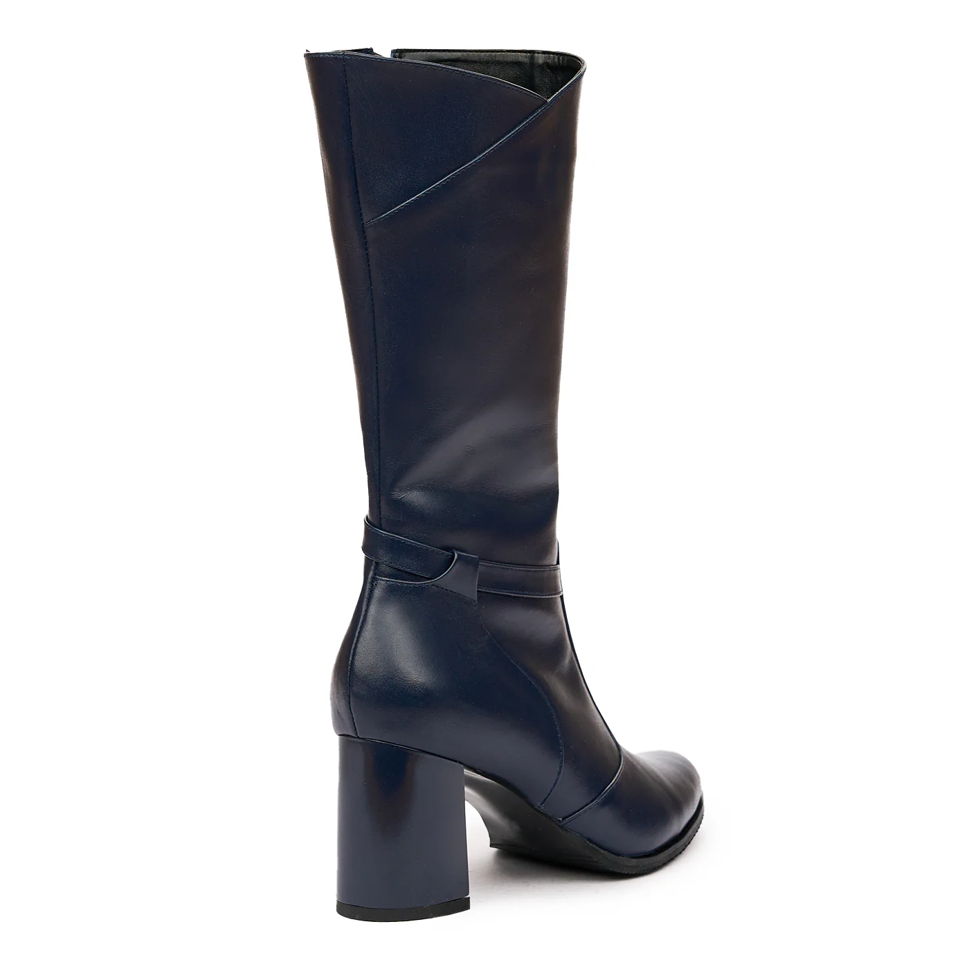 Cizme Piele Bleumarin Toc 8 Cm 6637 - Image 2