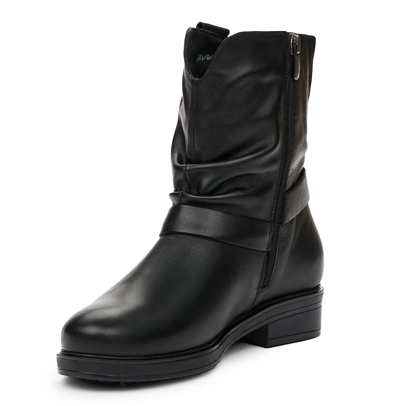 Cizme Scurte Dama Piele Naturala Culoare Negru 8218 - Image 4