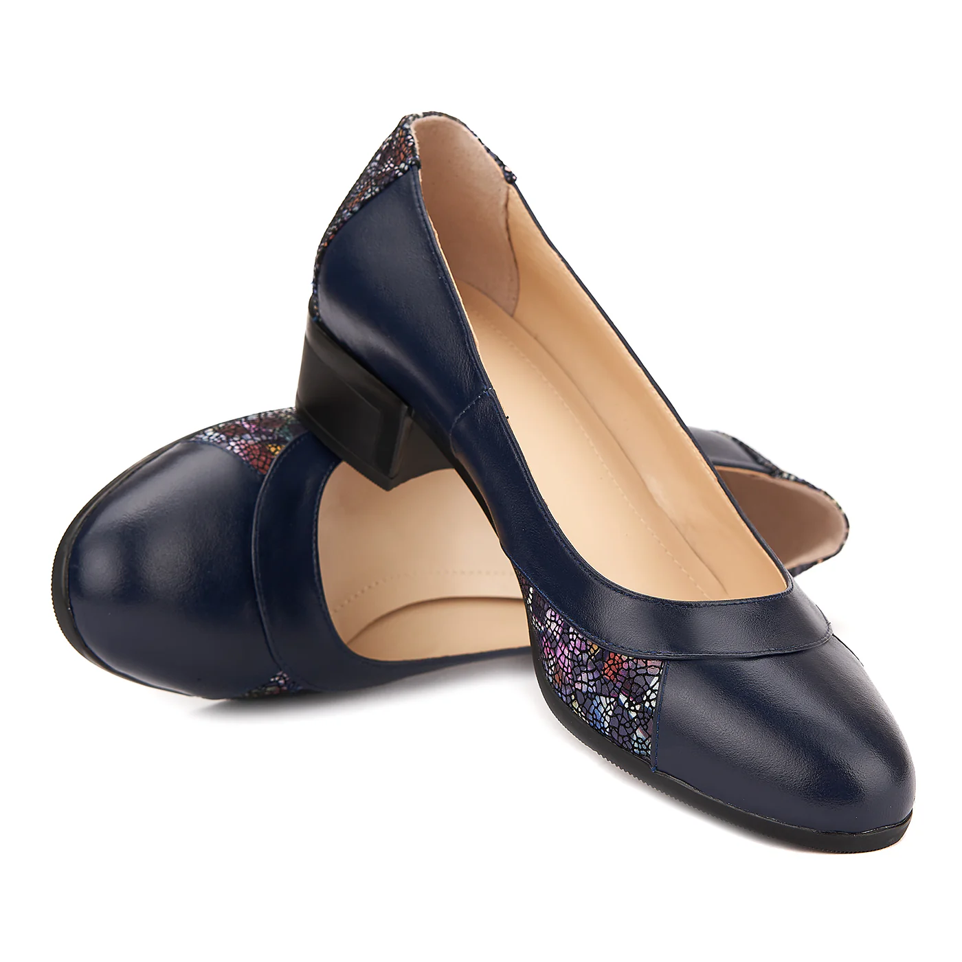 Pantofi dama piele naturala bleumarin 1503 - Image 4