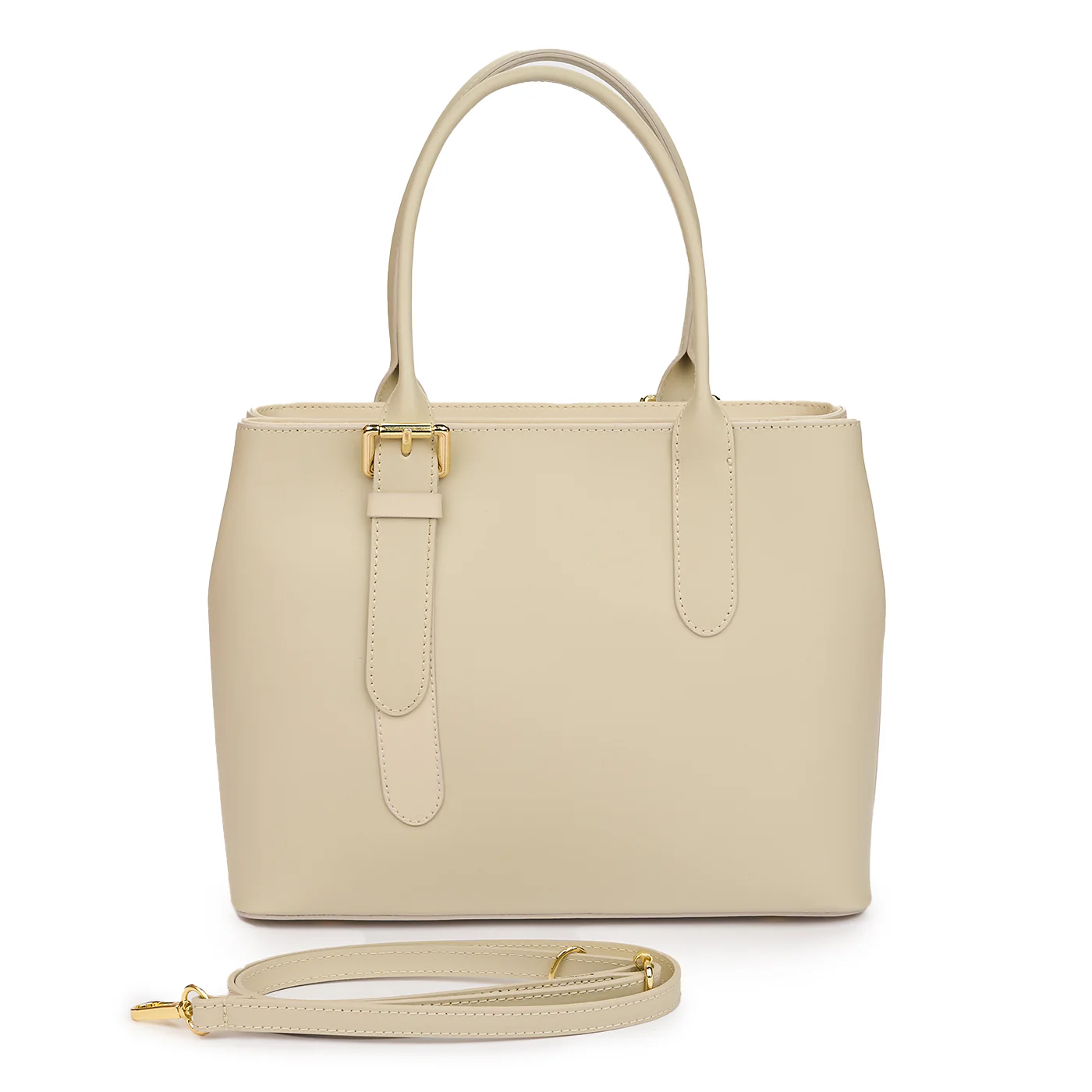 Geanta dama din piele naturala beige 11186
