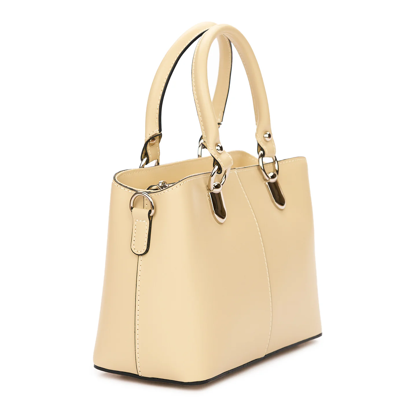 Geanta dama din piele naturala beige 11108 - Image 2