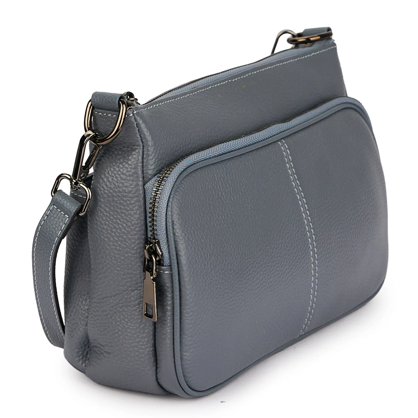 Geanta dama din piele naturala bleu 21403 - Image 2