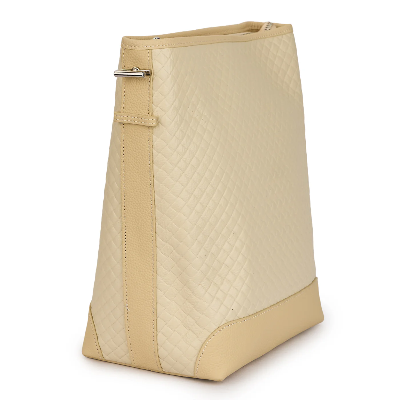 Geanta dama din piele naturala crem 21293 - Image 2