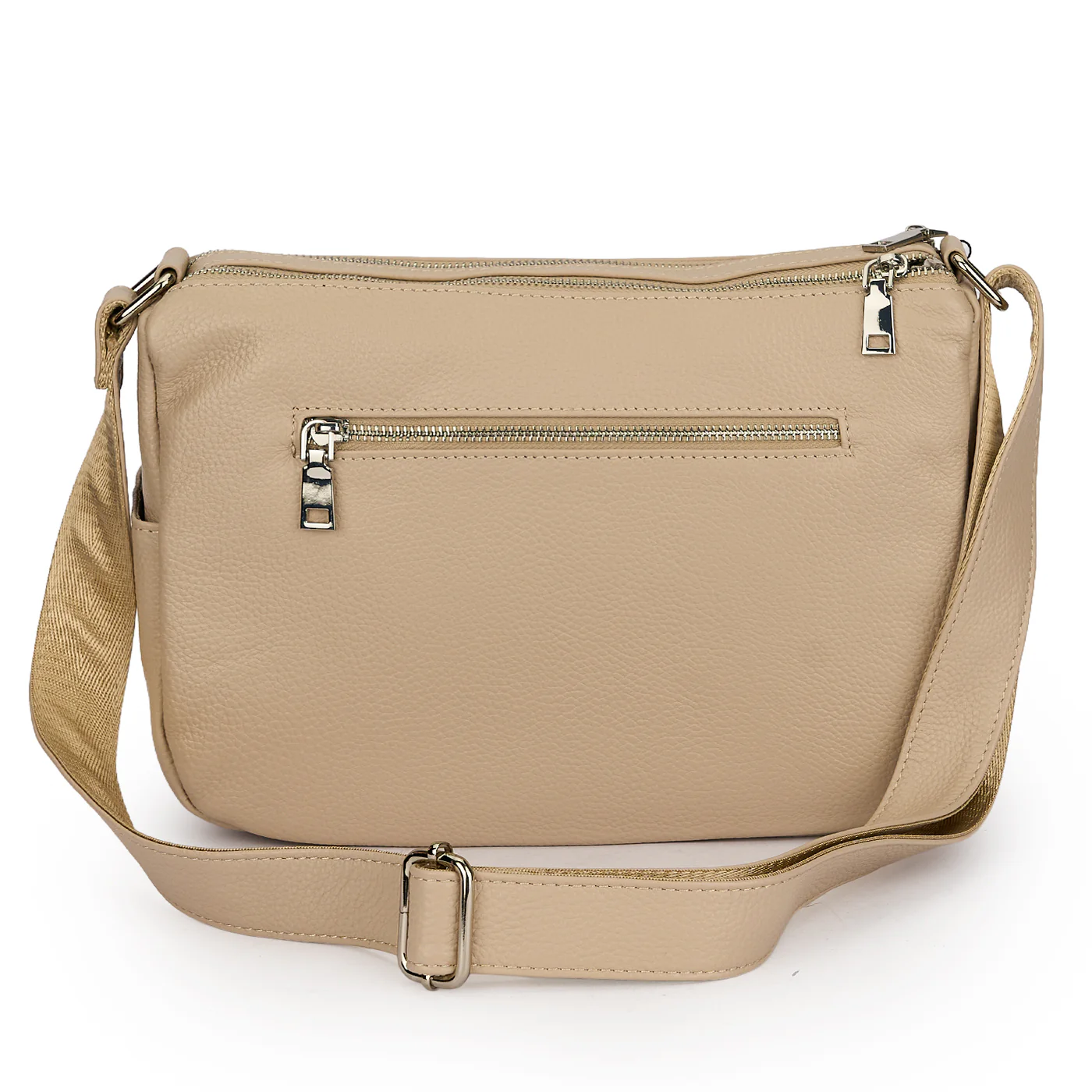 Geanta dama din piele naturala crem 21655 - Image 3