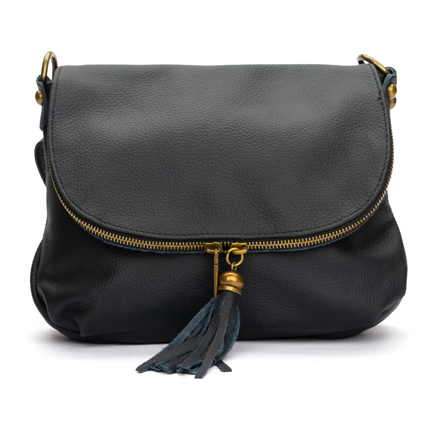 Geanta dama din piele naturala neagra 11053